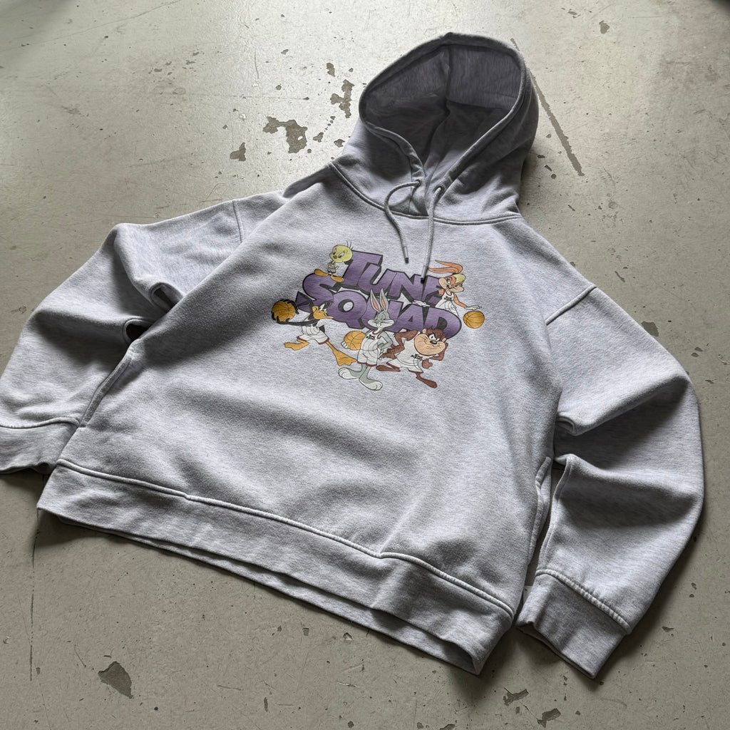 Tune Squad Hoodie Grå – Space Jam Looney Tunes Vintage (Small) - Re:Junk Vintage