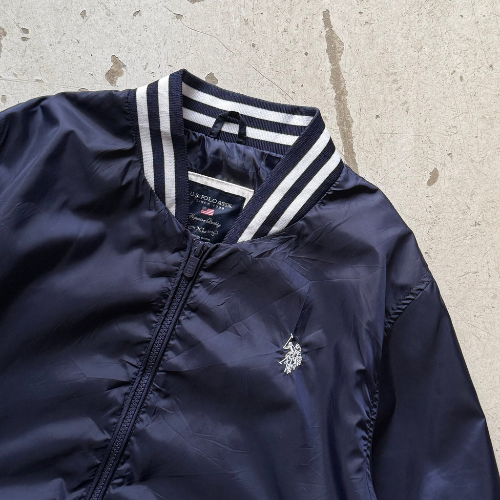 US Polo Assn bomberjakke vintage navy blå - Small - Re:Junk Vintage