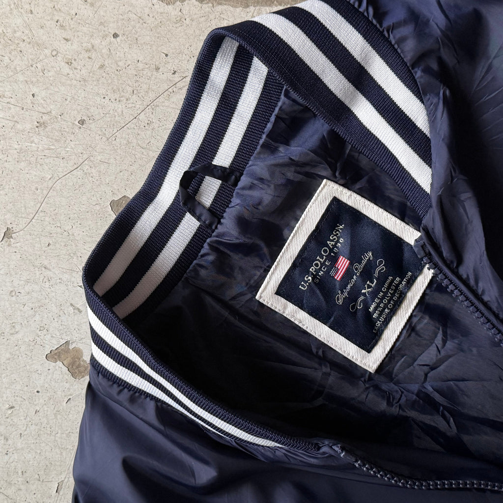 US Polo Assn bomberjakke vintage navy blå - Small - Re:Junk Vintage