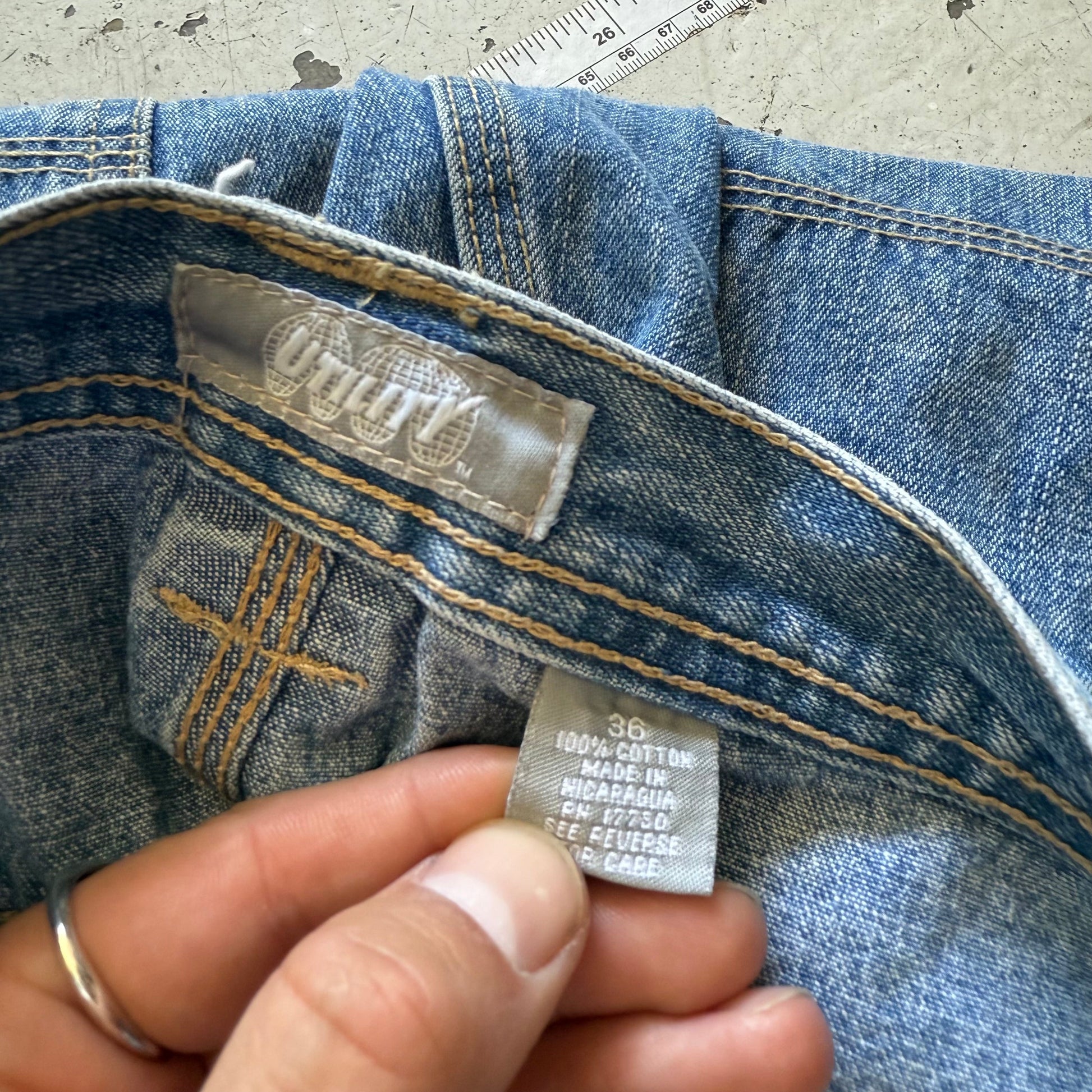 Utility | carpenter denim jorts | blå | W36 - Re:Junk Vintage