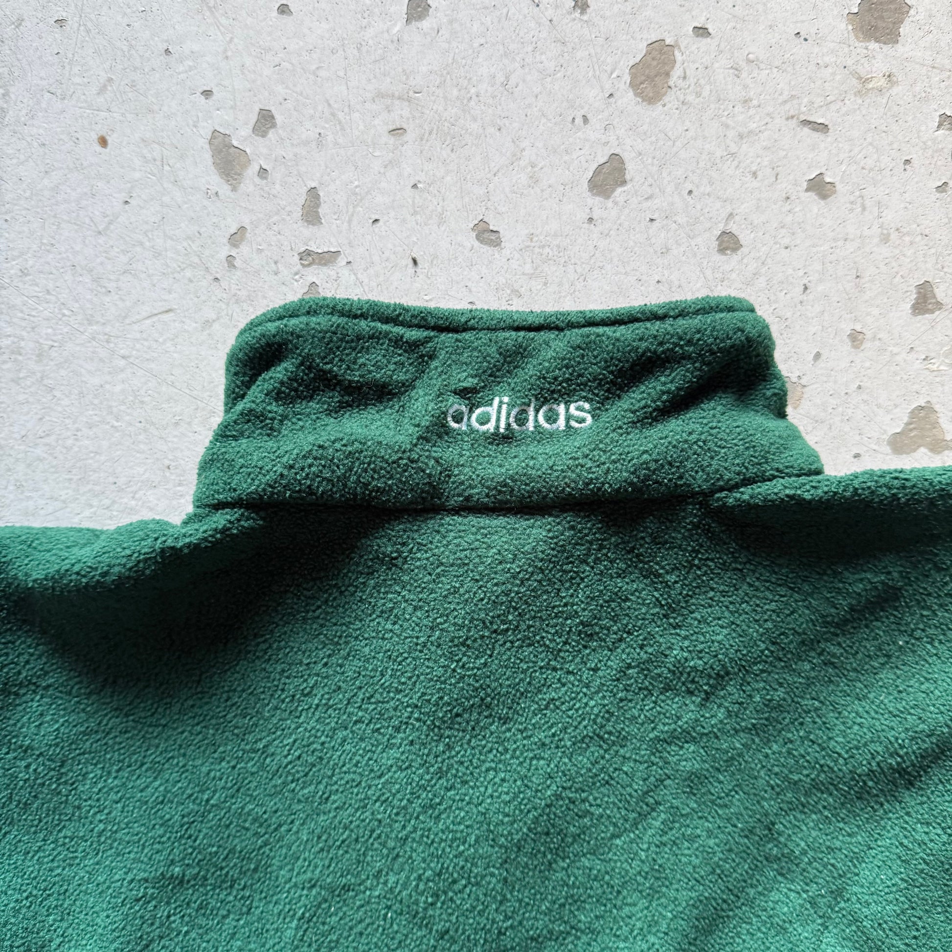 Vintage Adidas Fleece – Grøn & Sort Half Zip - Re:Junk Vintage
