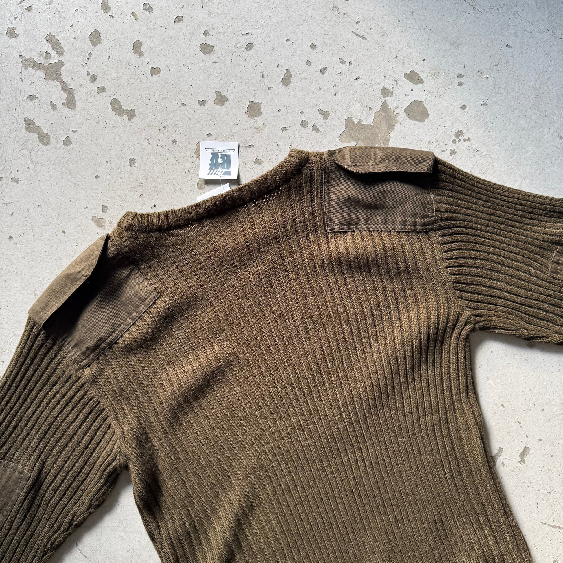 Vintage Blue Castle Sweater – Army Ribstrik - Re:Junk Vintage