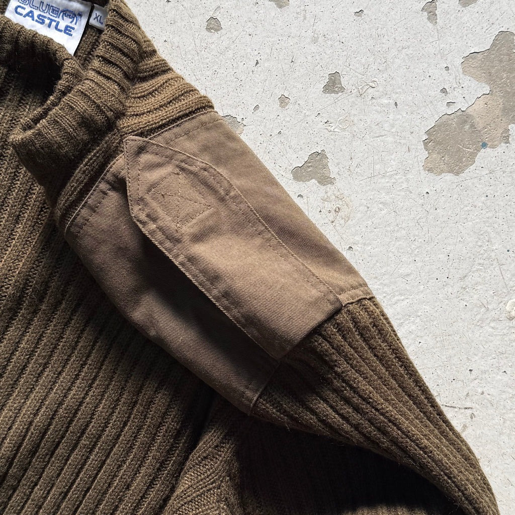 Vintage Blue Castle Sweater – Army Ribstrik - Re:Junk Vintage