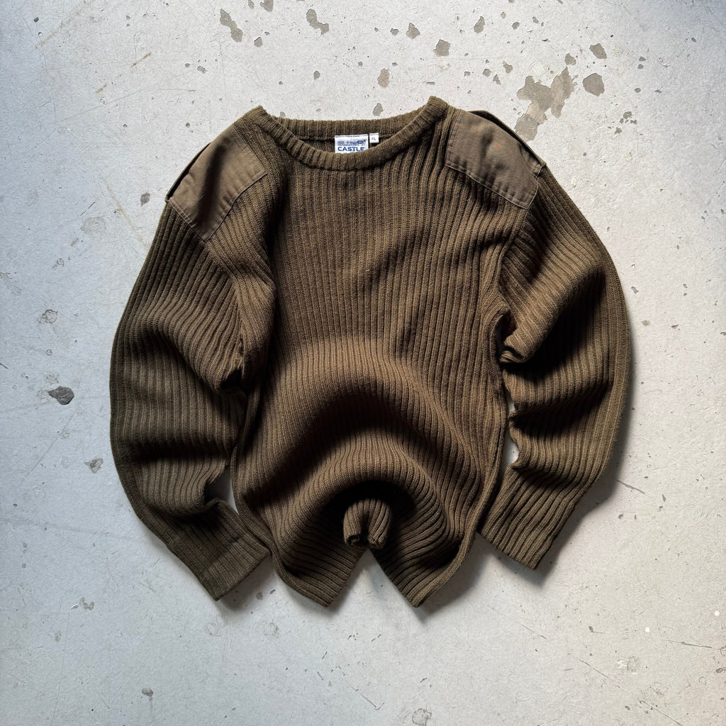 Vintage Blue Castle Sweater – Army Ribstrik - Re:Junk Vintage