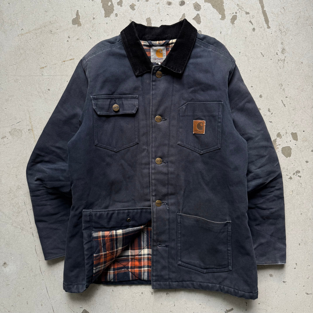 Vintage Carhartt Chore Jakke – Navy Canvas (2012) - Re:Junk Vintage