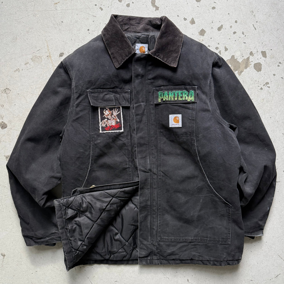 Vintage Carhartt Detroit Core Jakke m. Patchwork - Re:Junk Vintage