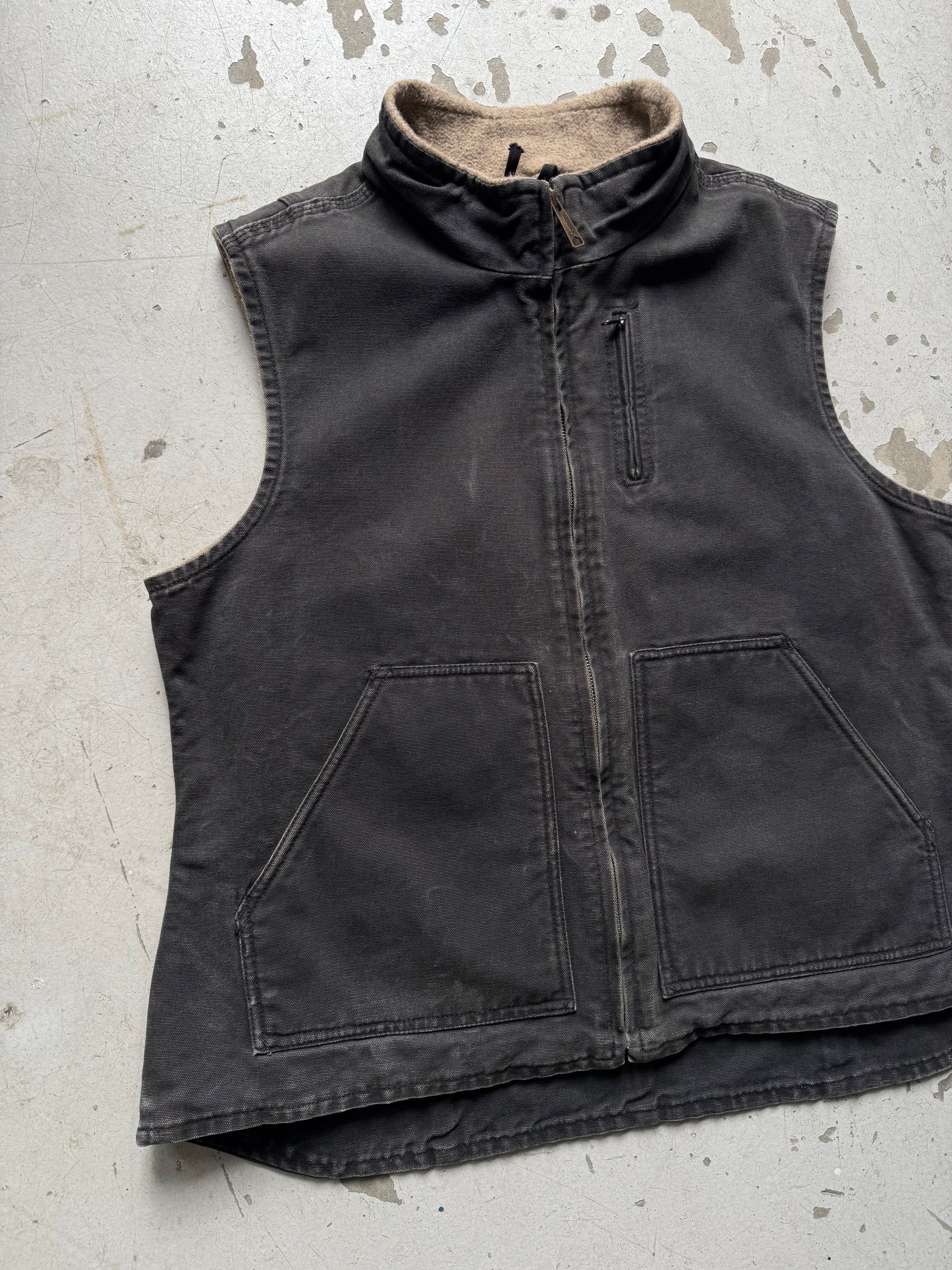 Vintage Carhartt Sherpa Vest – Washed Black (M) - Re:Junk Vintage