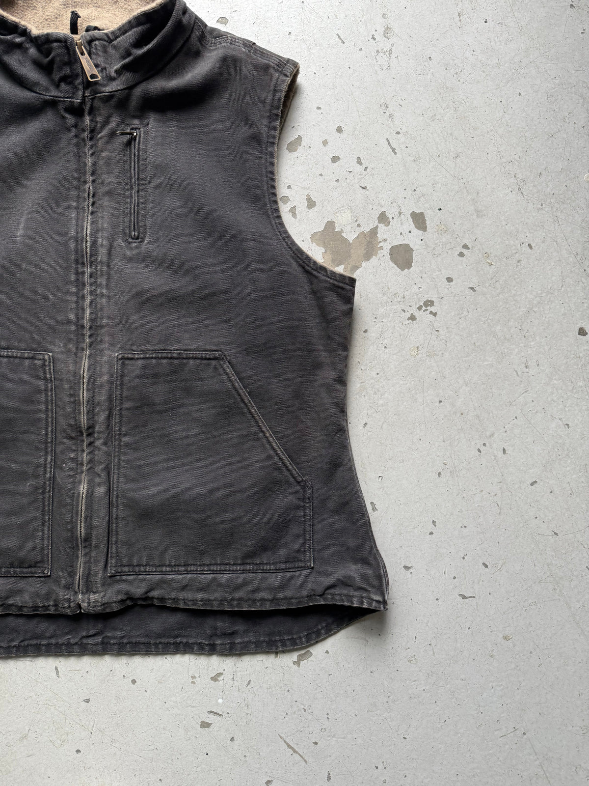 Vintage Carhartt Sherpa Vest – Washed Black (M) - Re:Junk Vintage