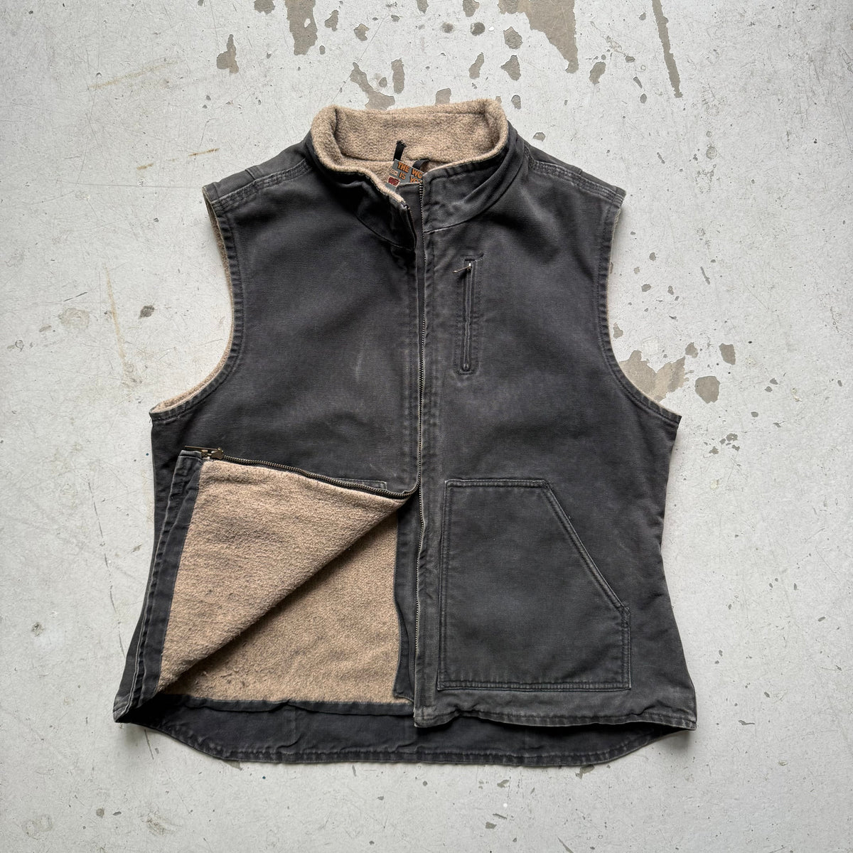 Vintage Carhartt Sherpa Vest – Washed Black (M) - Re:Junk Vintage