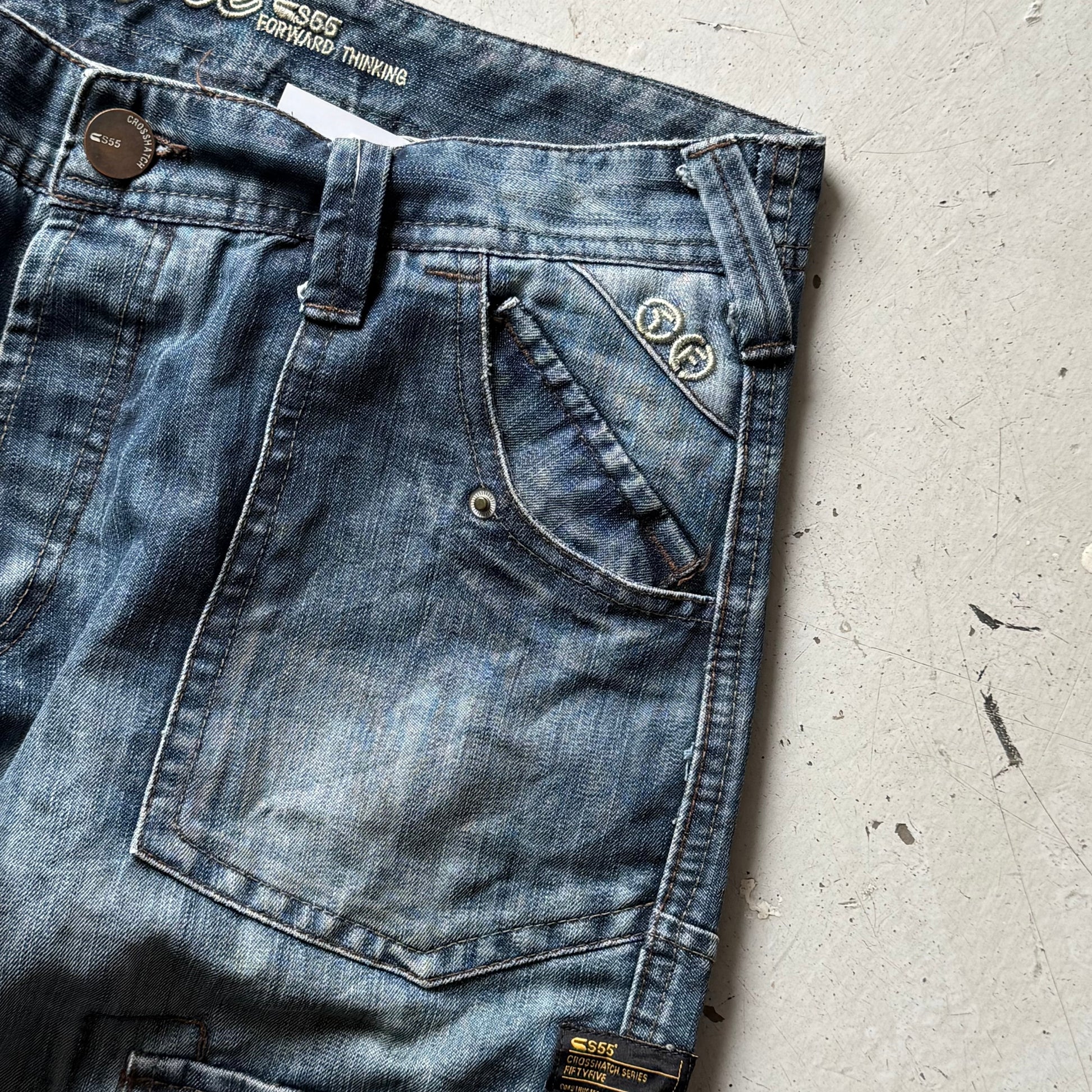 Vintage | denim jorts | mørkeblå | W34 - Re:Junk Vintage
