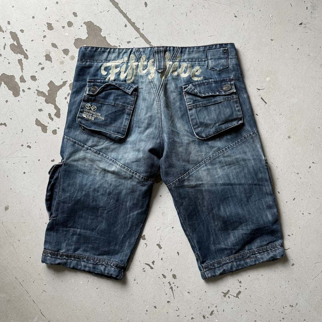 Vintage | denim jorts | mørkeblå | W34 - Re:Junk Vintage