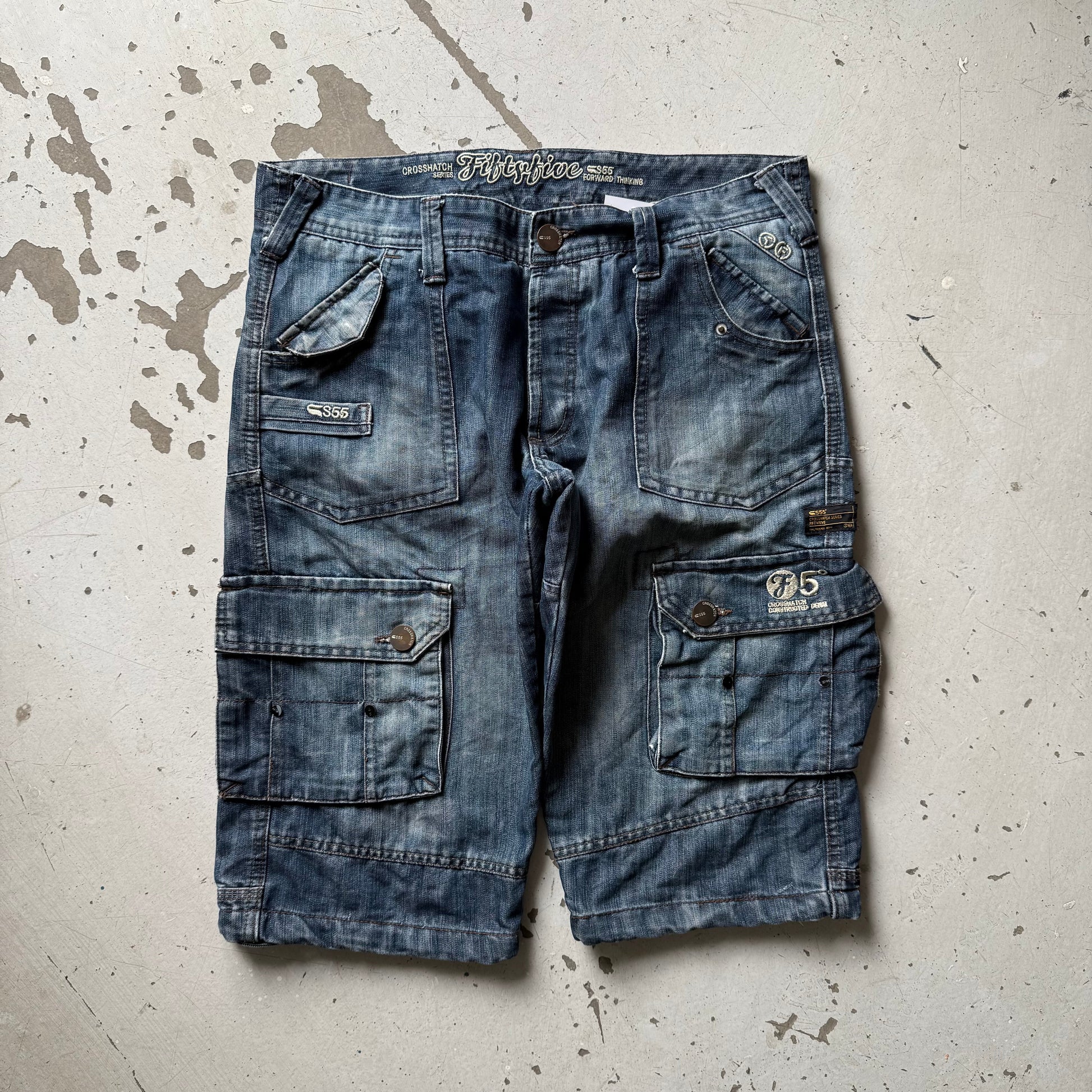 Vintage | denim jorts | mørkeblå | W34 - Re:Junk Vintage