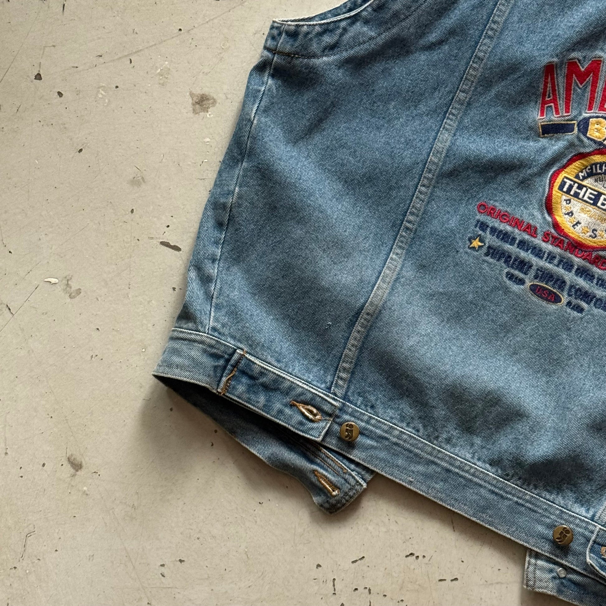 Vintage | Denim vest | Blå | Large - Re:Junk Vintage