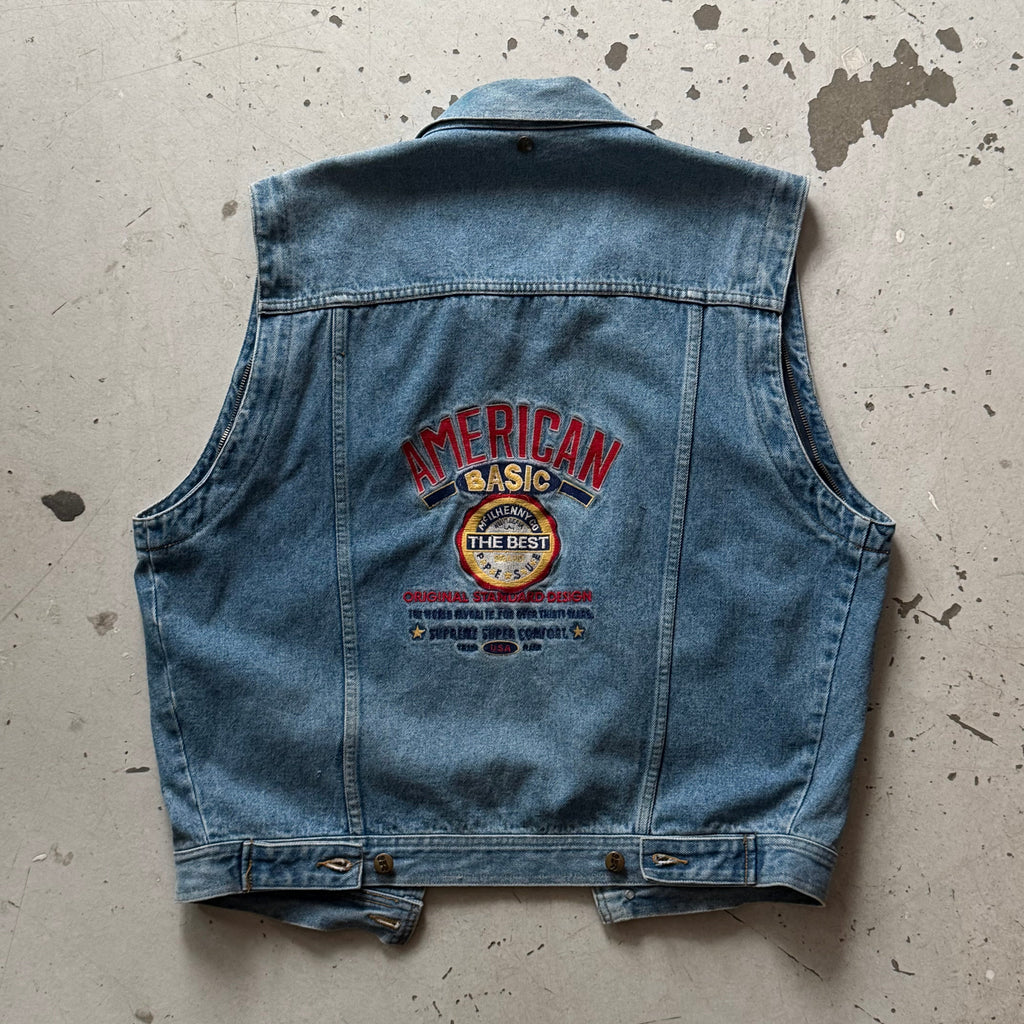 Vintage | Denim vest | Blå | Large - Re:Junk Vintage
