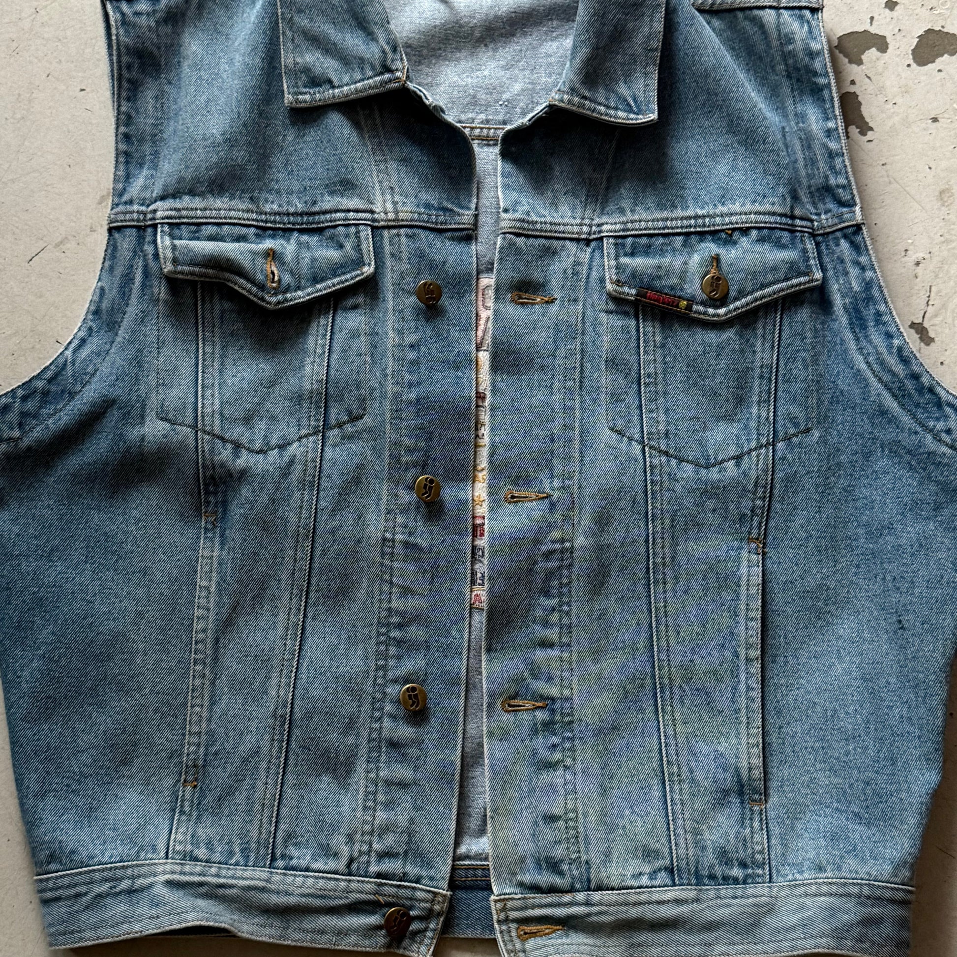 Vintage | Denim vest | Blå | Large - Re:Junk Vintage