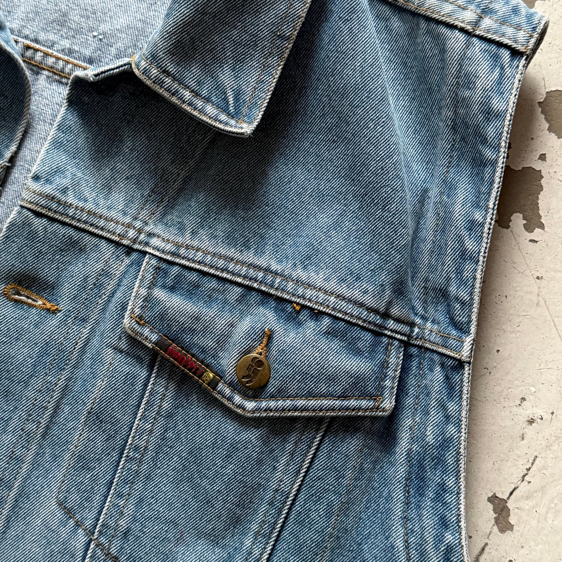 Vintage | Denim vest | Blå | Large - Re:Junk Vintage