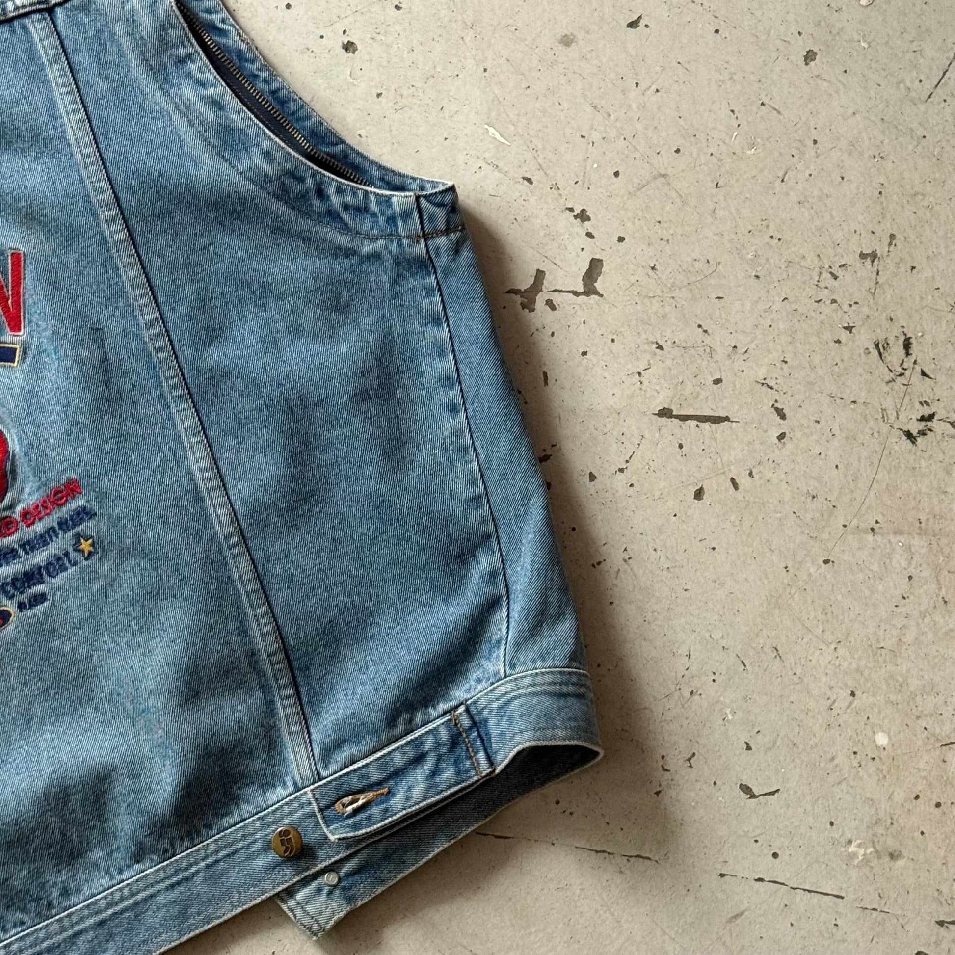 Vintage | Denim vest | Blå | Large - Re:Junk Vintage