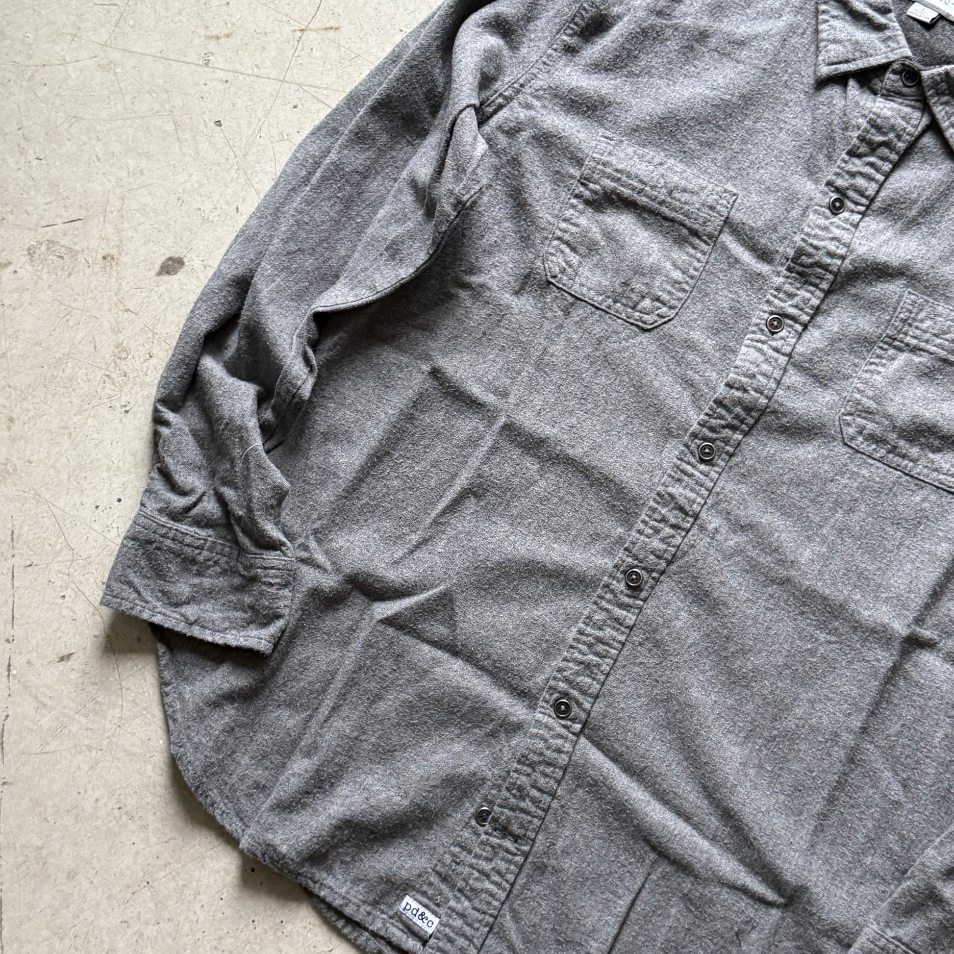 Vintage Grå Skjorte – Large – Classic fit - Re:Junk Vintage