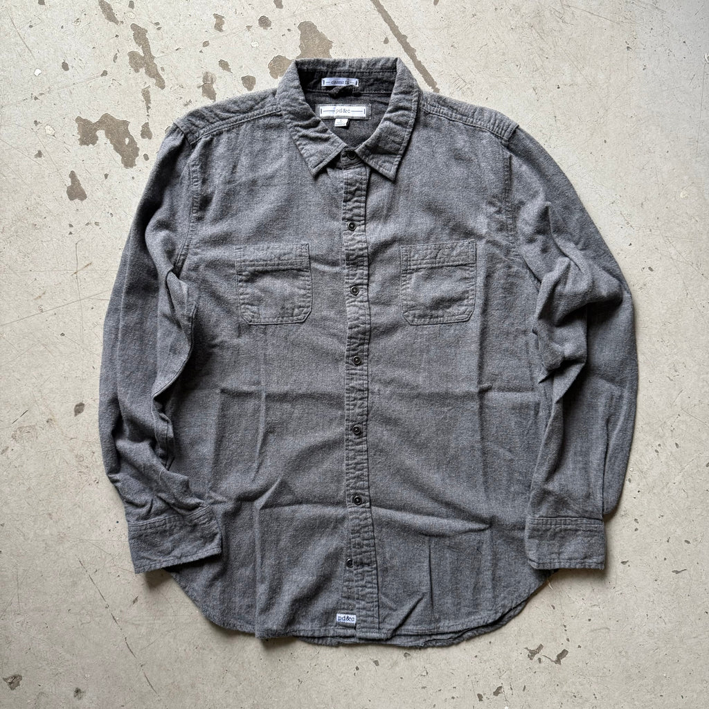 Vintage Grå Skjorte – Large – Classic fit - Re:Junk Vintage