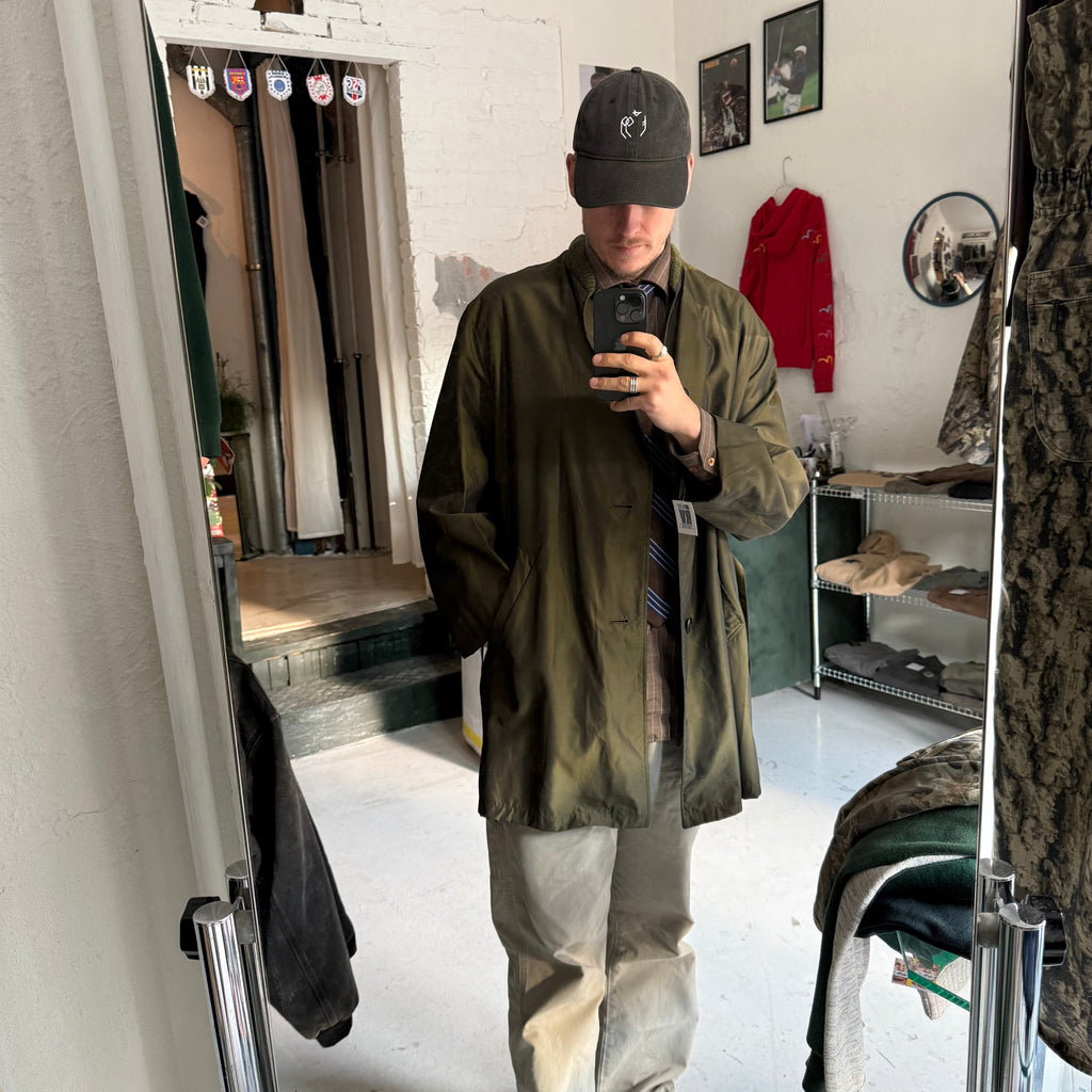 Vintage Kobra Trenchcoat – Armygrøn Letvægtsjakke - Re:Junk Vintage