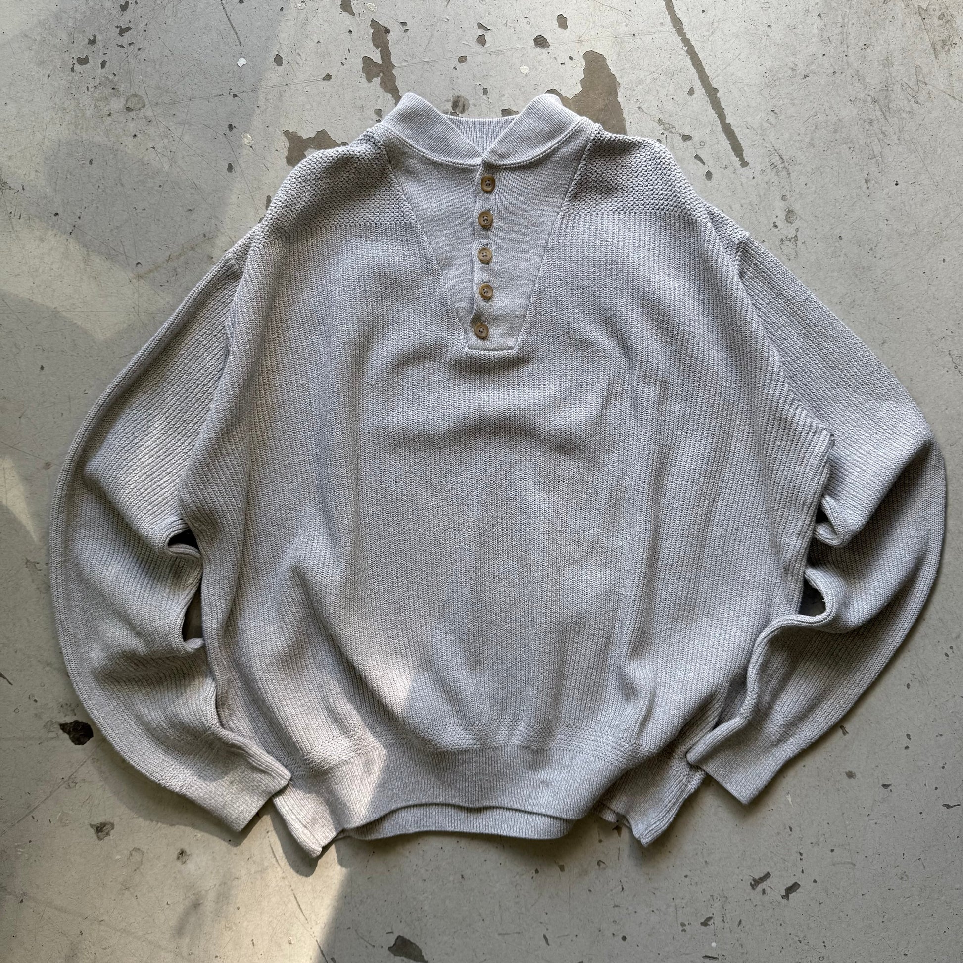 Vintage L.L. Bean Henley Sweater Made in USA - Re:Junk Vintage