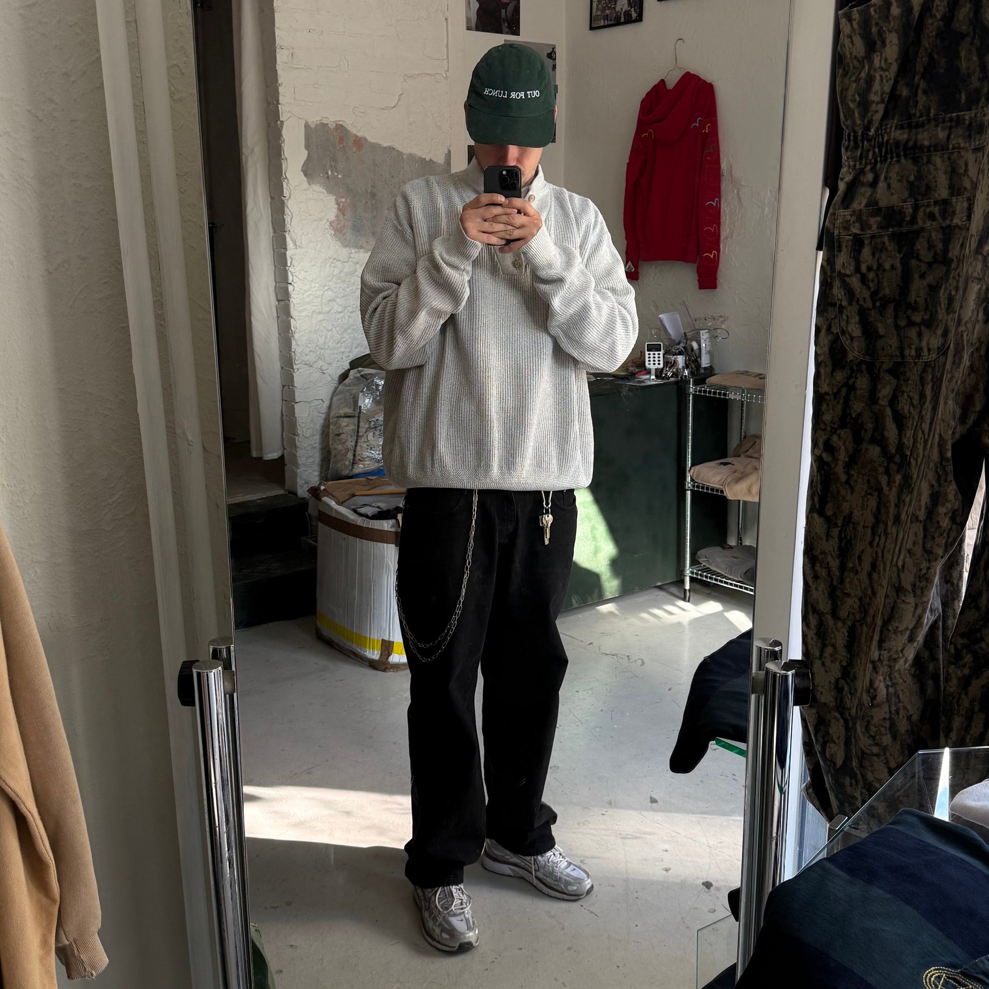 Vintage L.L. Bean Henley Sweater Made in USA - Re:Junk Vintage