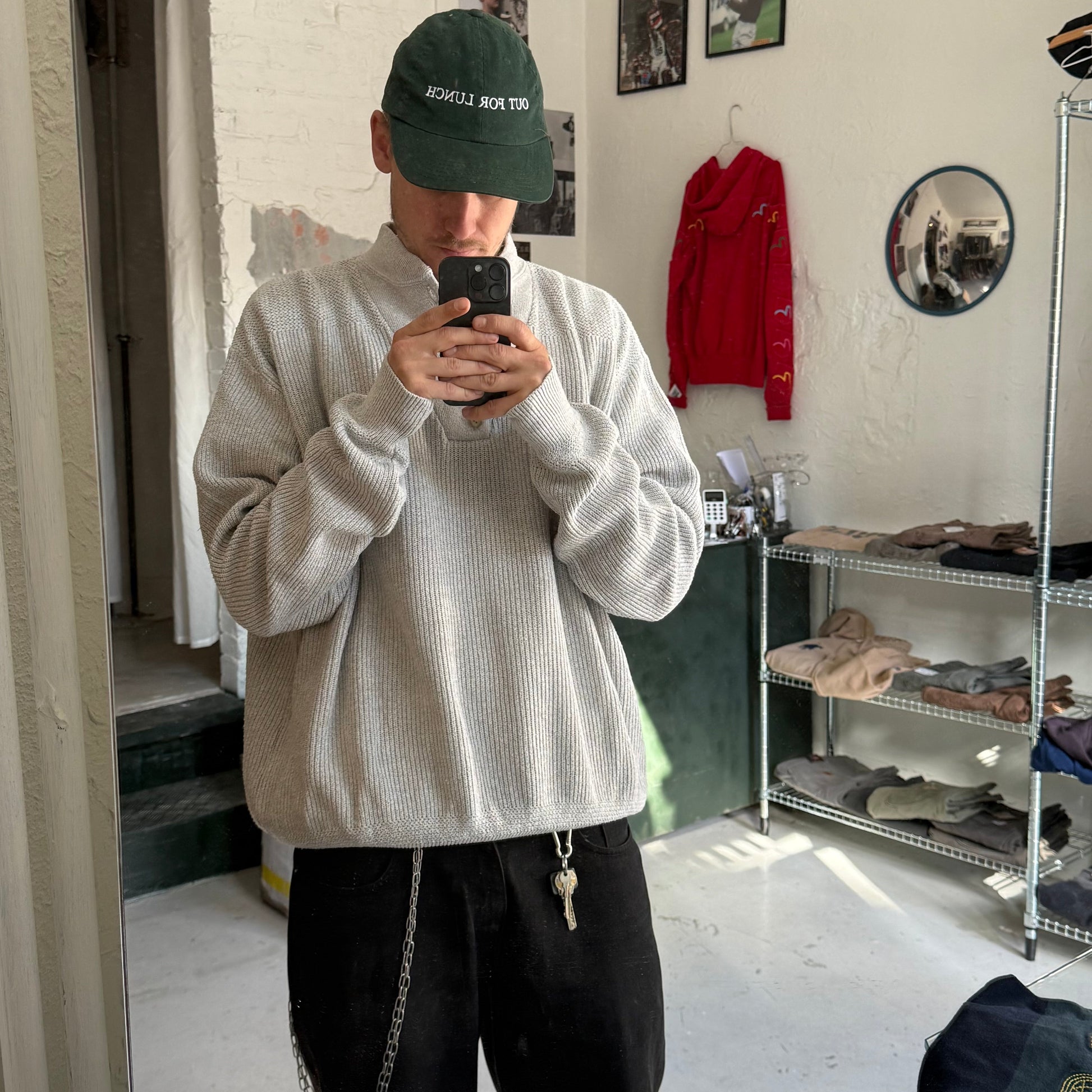 Vintage L.L. Bean Henley Sweater Made in USA - Re:Junk Vintage