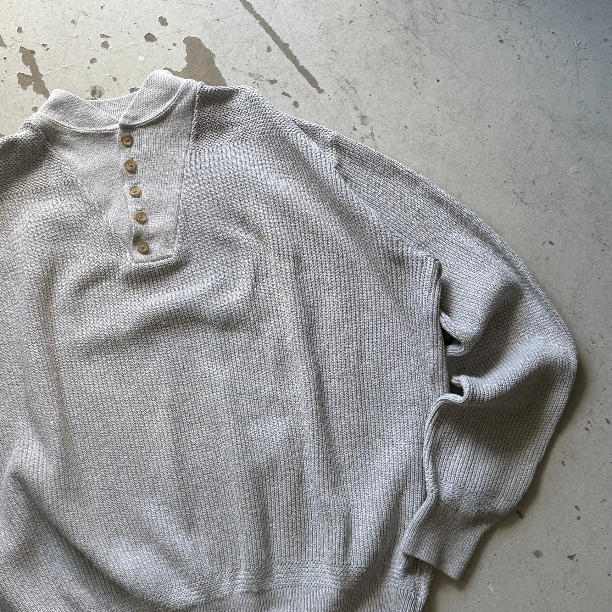 Vintage L.L. Bean Henley Sweater Made in USA - Re:Junk Vintage