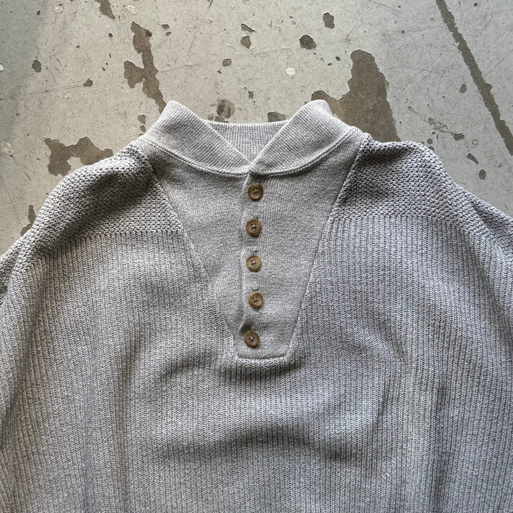Vintage L.L. Bean Henley Sweater Made in USA - Re:Junk Vintage