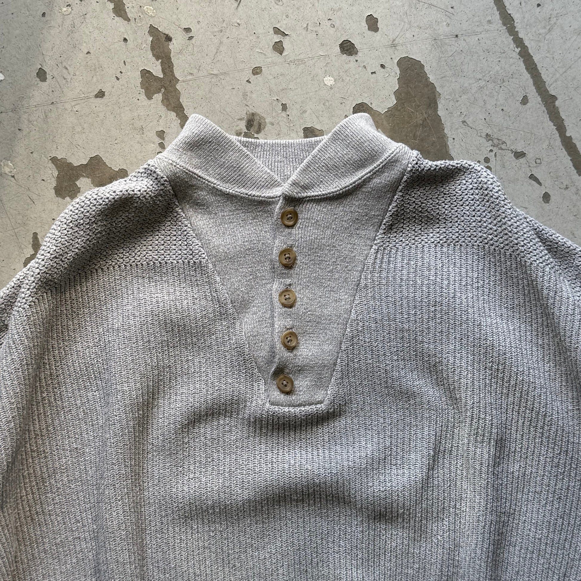 Vintage L.L. Bean Henley Sweater Made in USA - Re:Junk Vintage