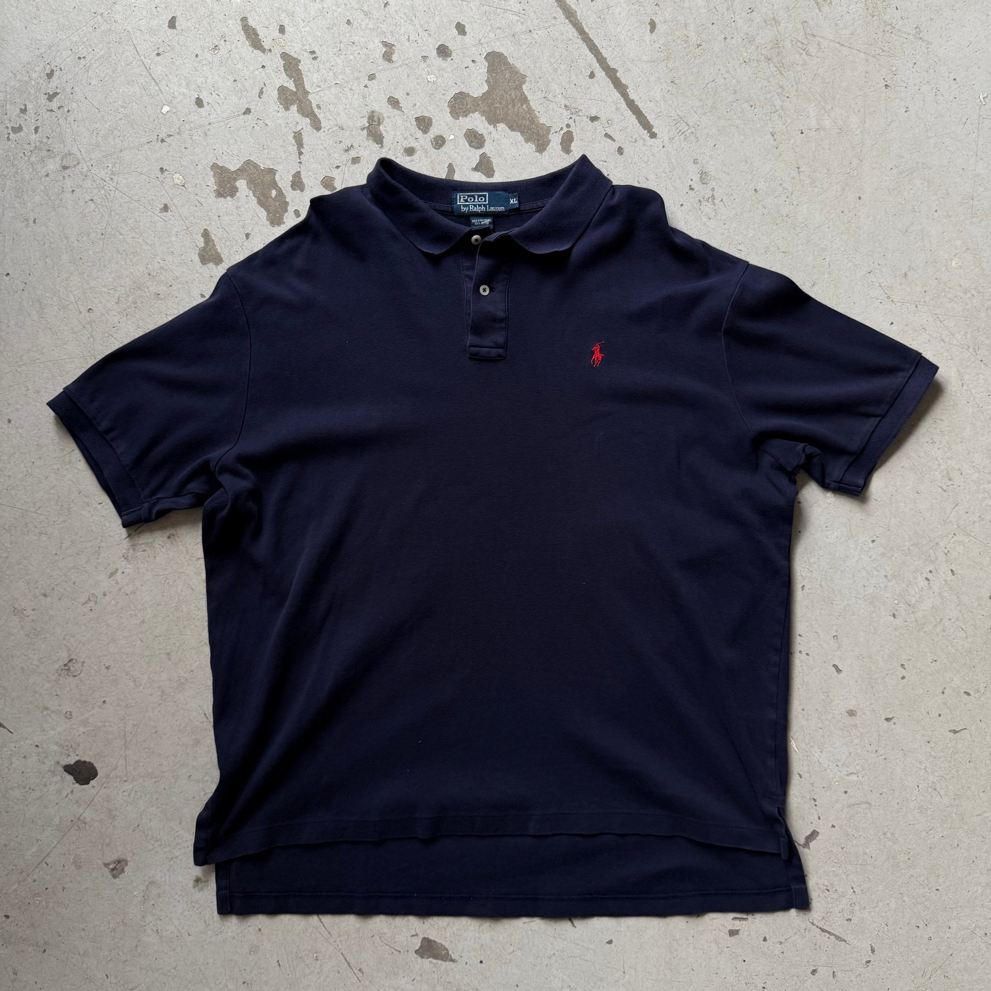 Vintage Ralph Lauren Polo - Mørkeblå - Str. XL - Klassisk Fit - Re:Junk Vintage