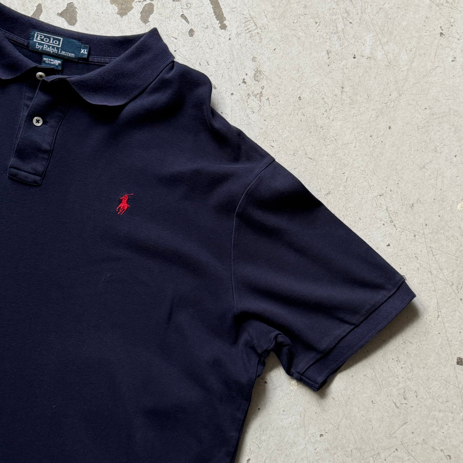 Vintage Ralph Lauren Polo - Mørkeblå - Str. XL - Klassisk Fit - Re:Junk Vintage