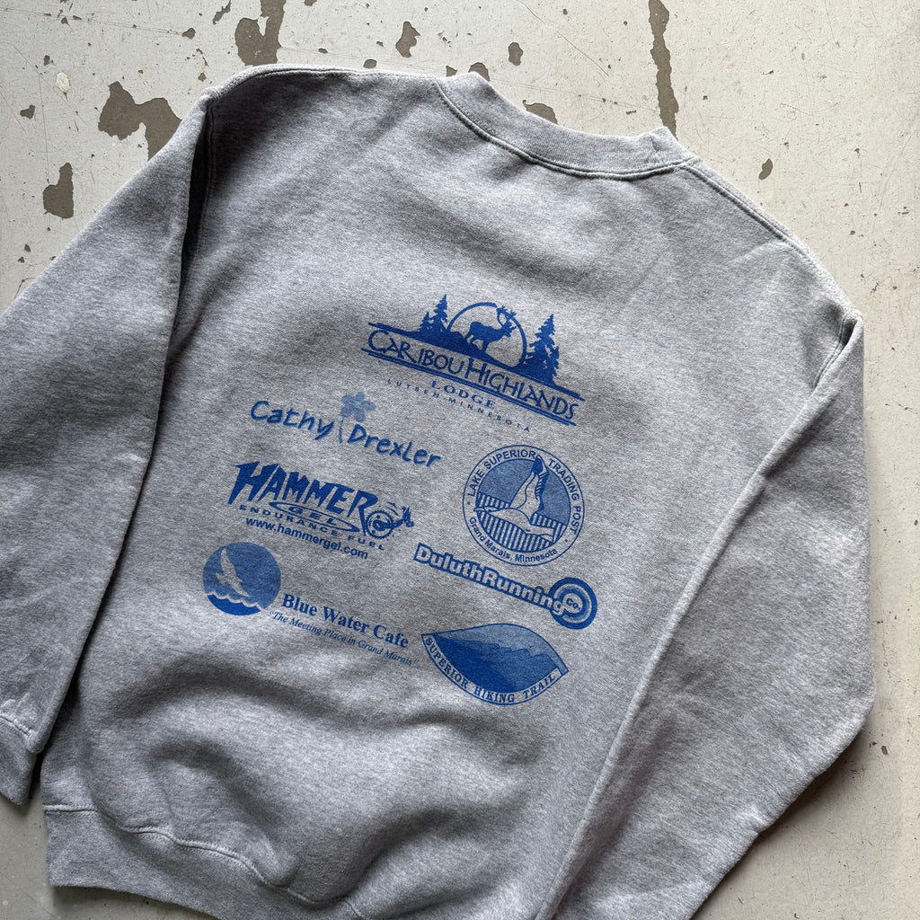 Vintage Sweatshirt | Grafisk Print | Grå | Small - Re:Junk Vintage