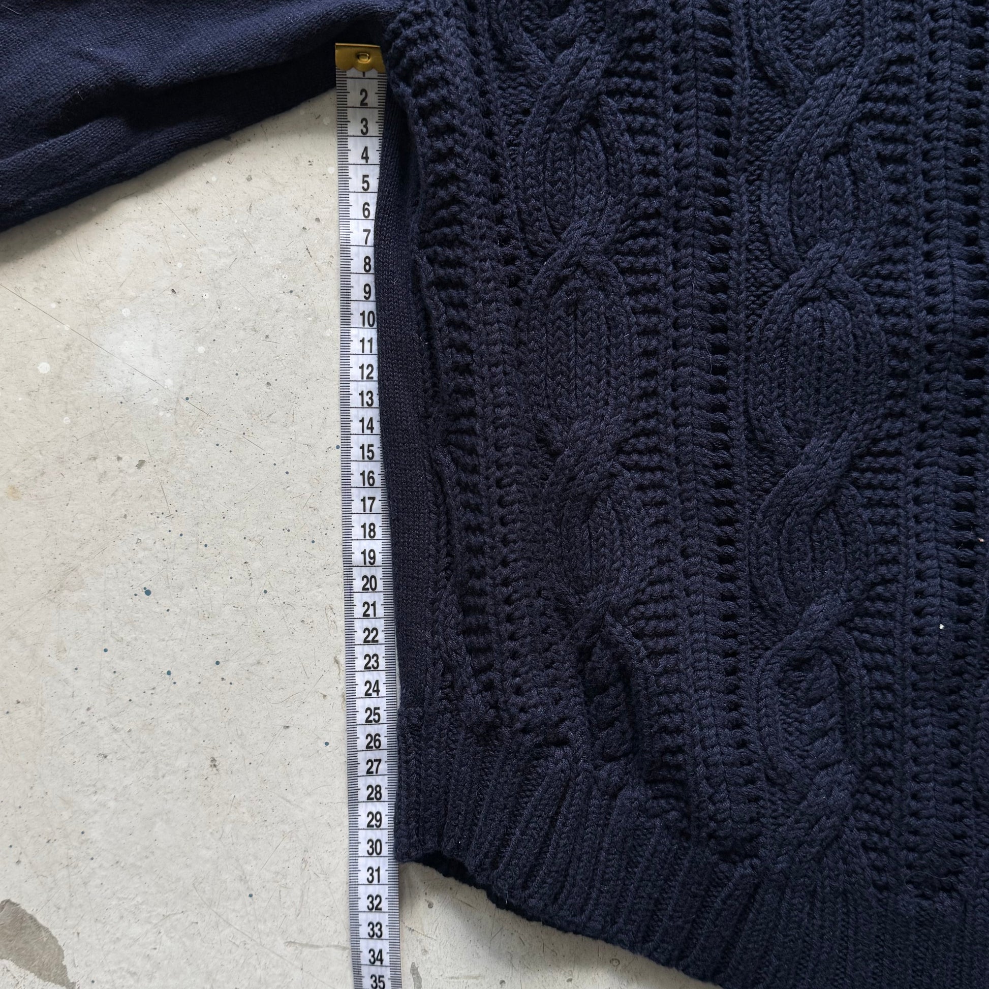 Vintage Tommy Hilfiger Navy Cable Knit Sweater - Re:Junk Vintage