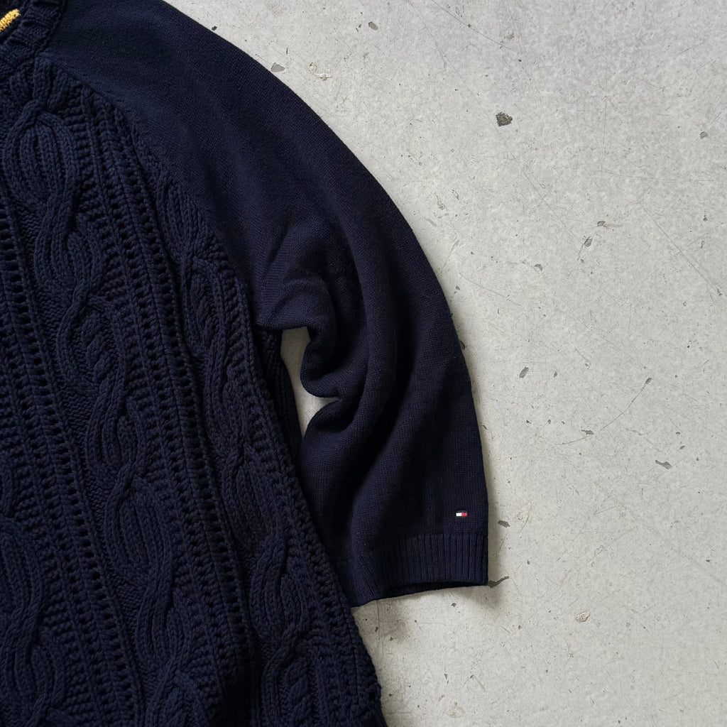 Vintage Tommy Hilfiger Navy Cable Knit Sweater - Re:Junk Vintage