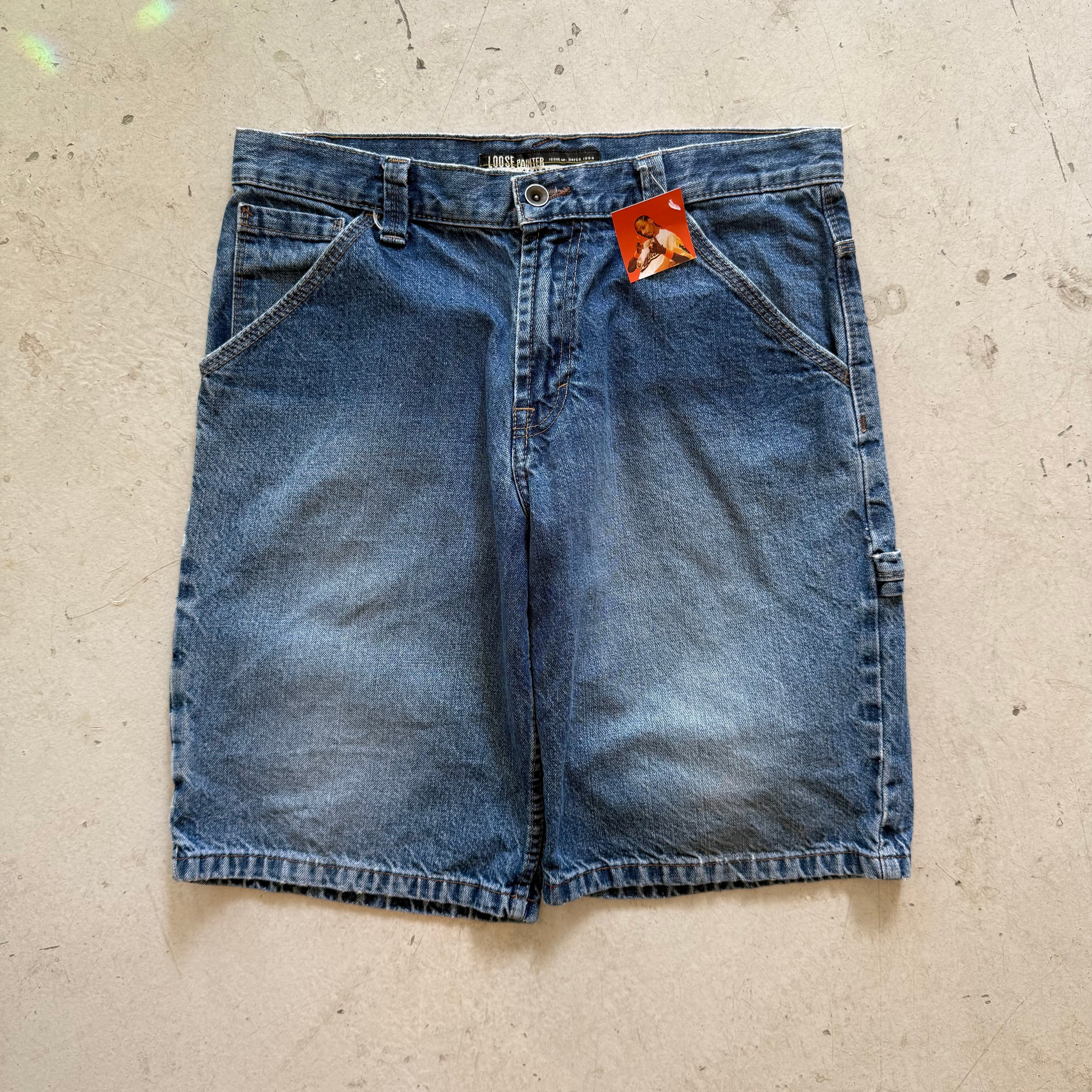 W32: Vintage denim jorts – loose fit workwear shorts