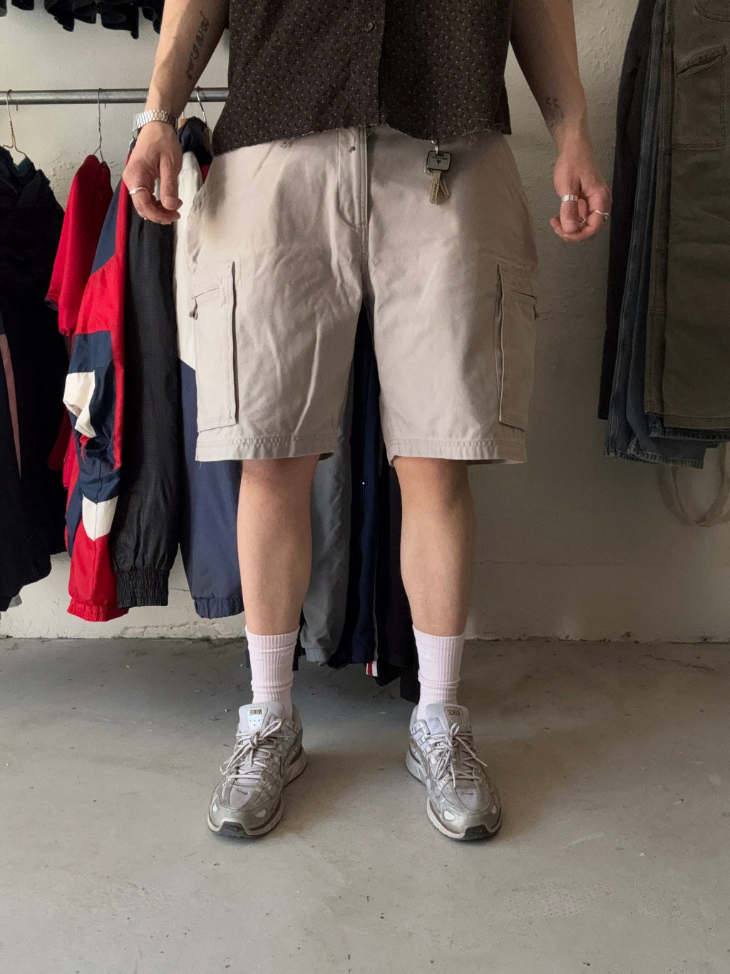 W34 | cargo shorts | beige | - Re:Junk Vintage