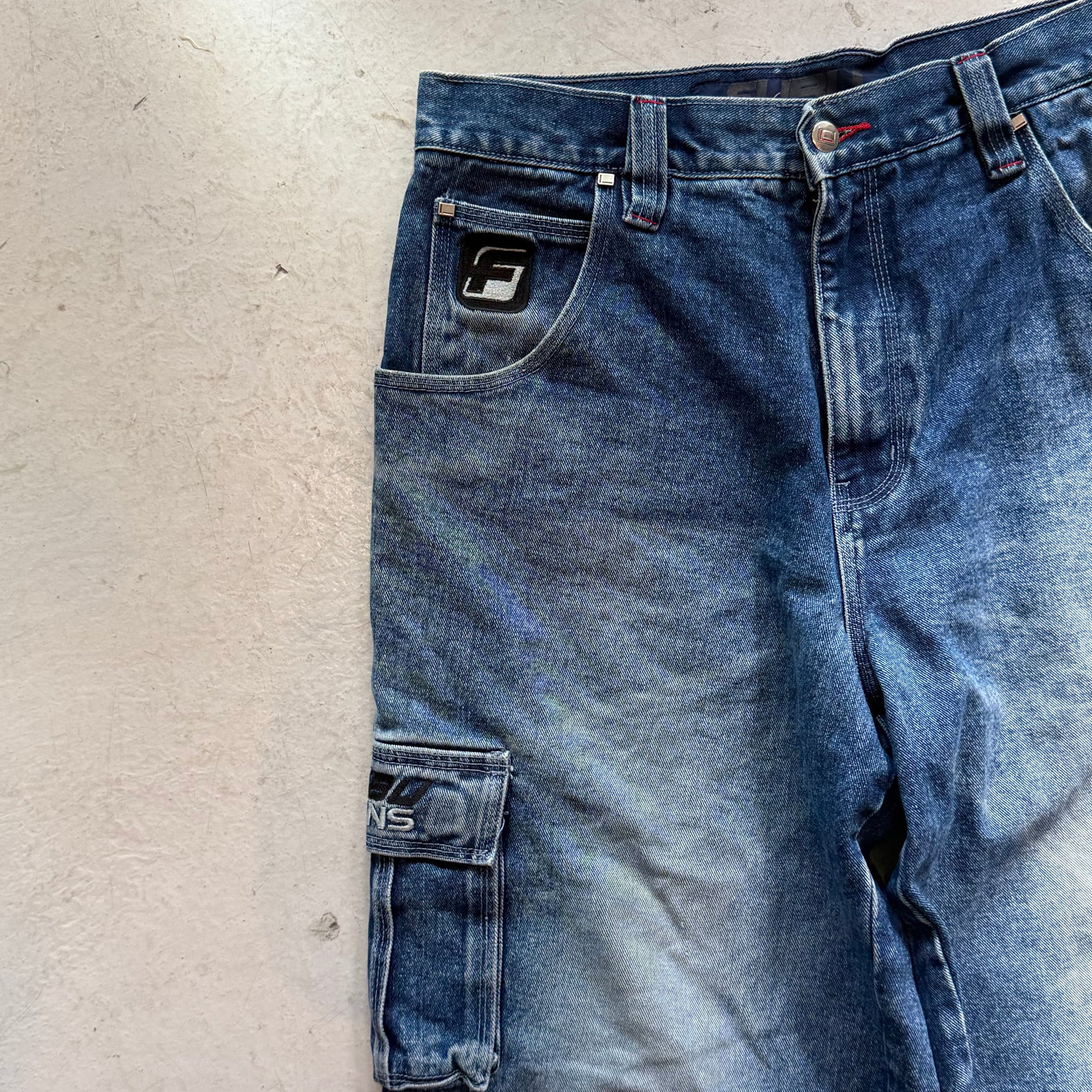 W34: Vintage denim jorts – loose fit workwear shorts - Re:Junk Vintage