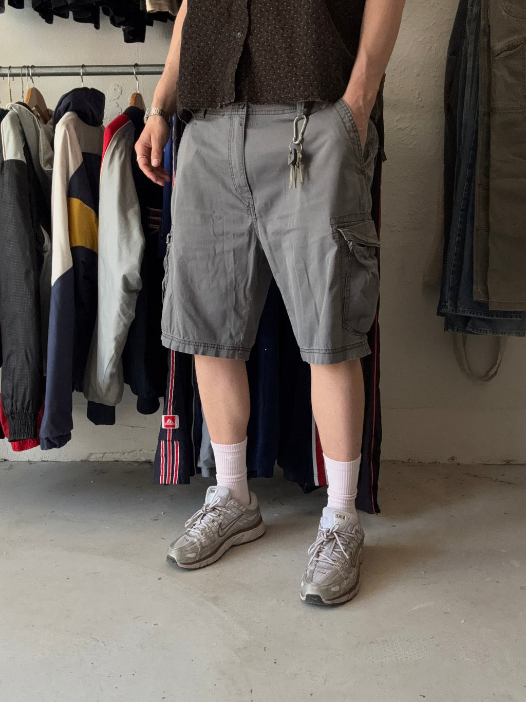W36 | cargo shorts | Grå | - Re:Junk Vintage