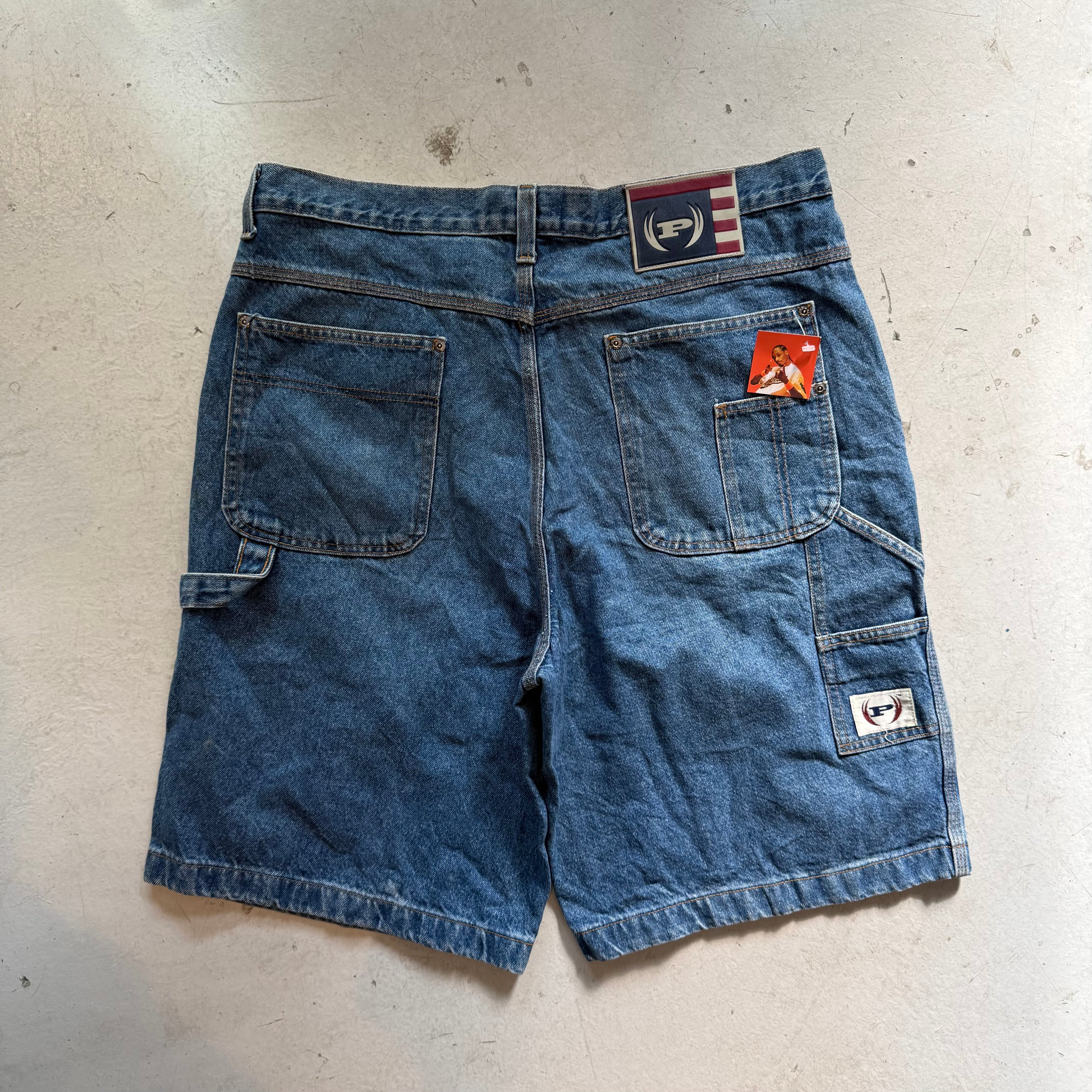 W36: Vintage denim jorts – loose fit workwear shorts