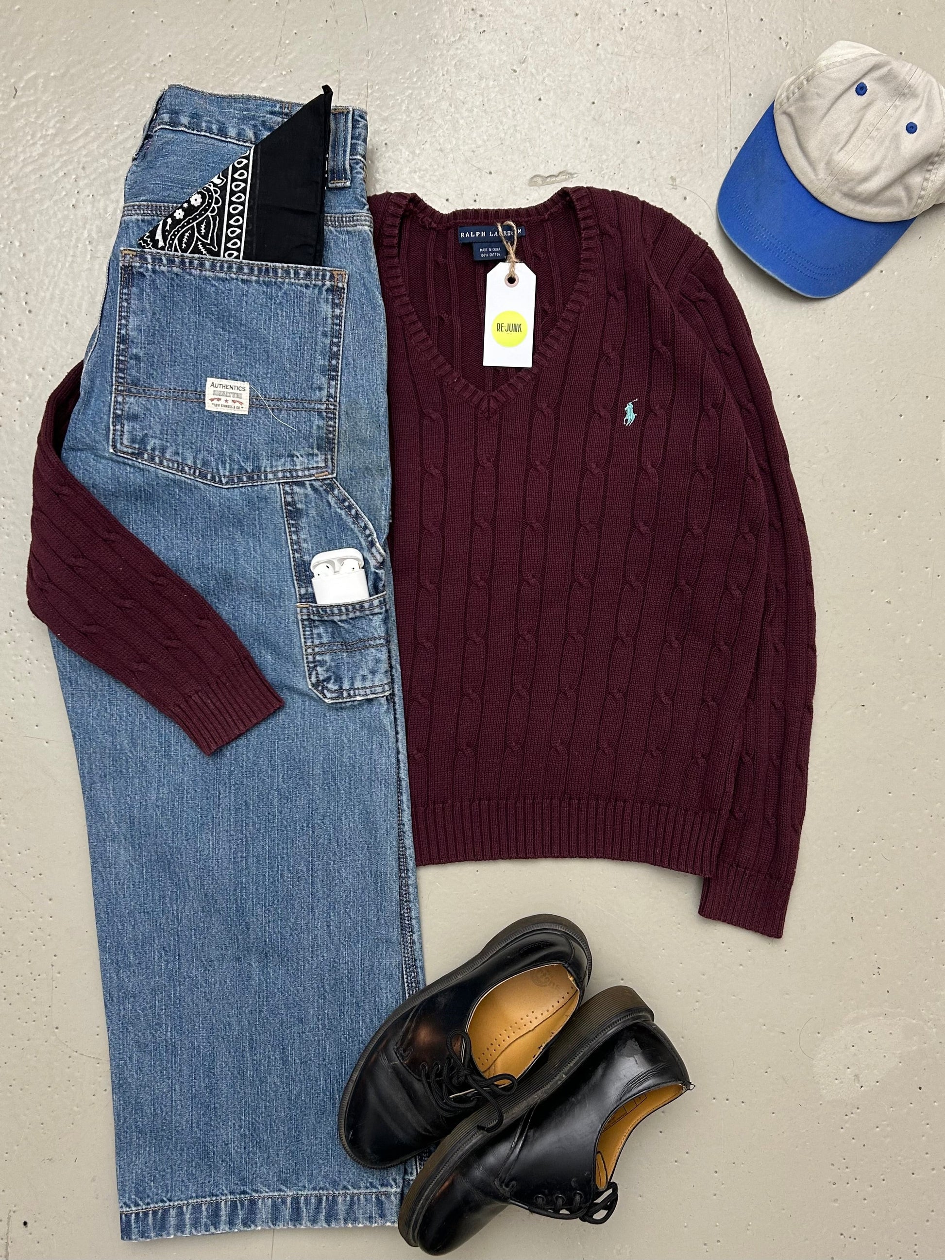 Women - Ralph Lauren Vintage Striktrøje - Medium - Re:Junk Vintage