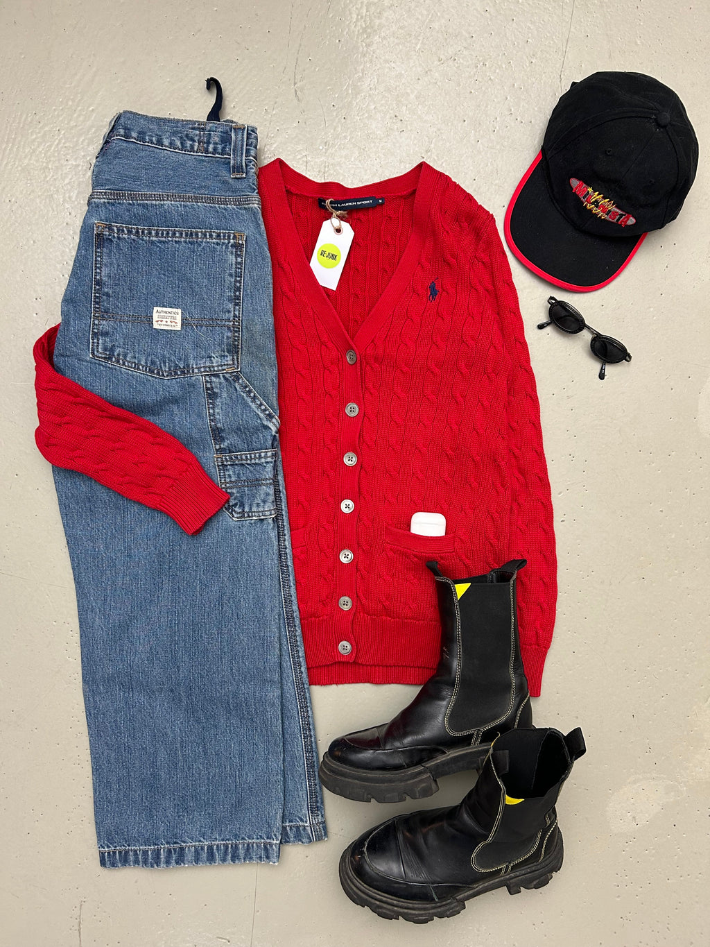Women - Ralph Lauren Vintage Striktrøje - Medium - Re:Junk Vintage