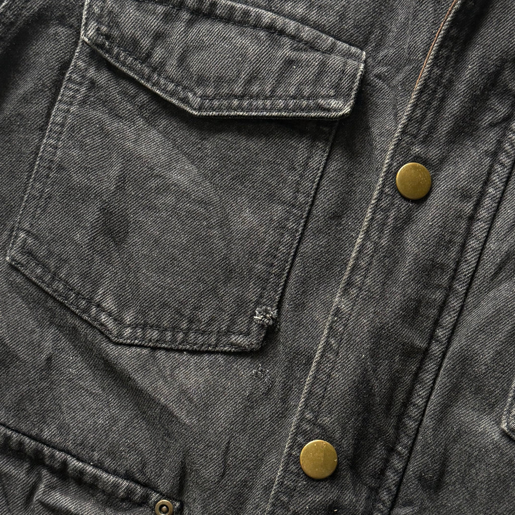 Wrangler | Denim jacket sherpa | Sort | XL - Re:Junk Vintage