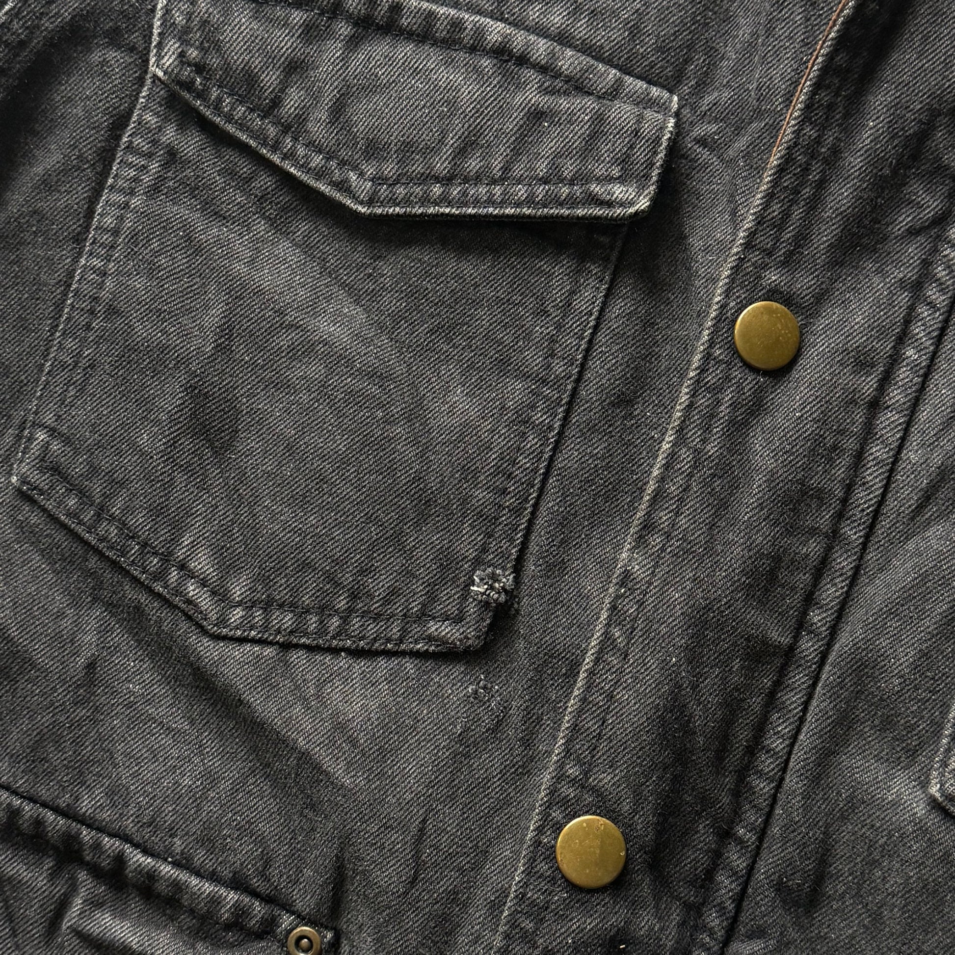 Wrangler | Denim jacket sherpa | Sort | XL - Re:Junk Vintage