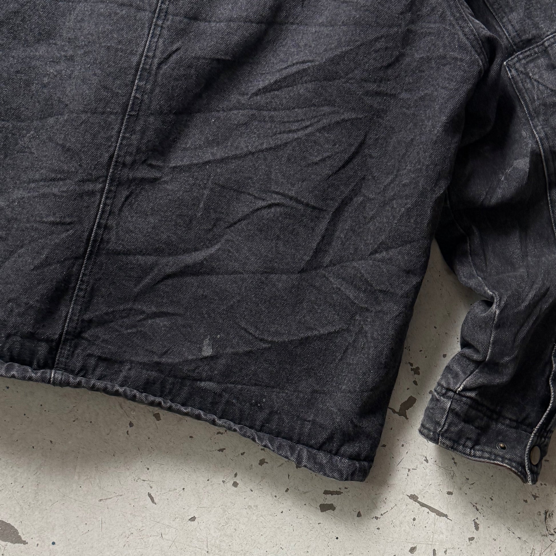 Wrangler | Denim jacket sherpa | Sort | XL - Re:Junk Vintage