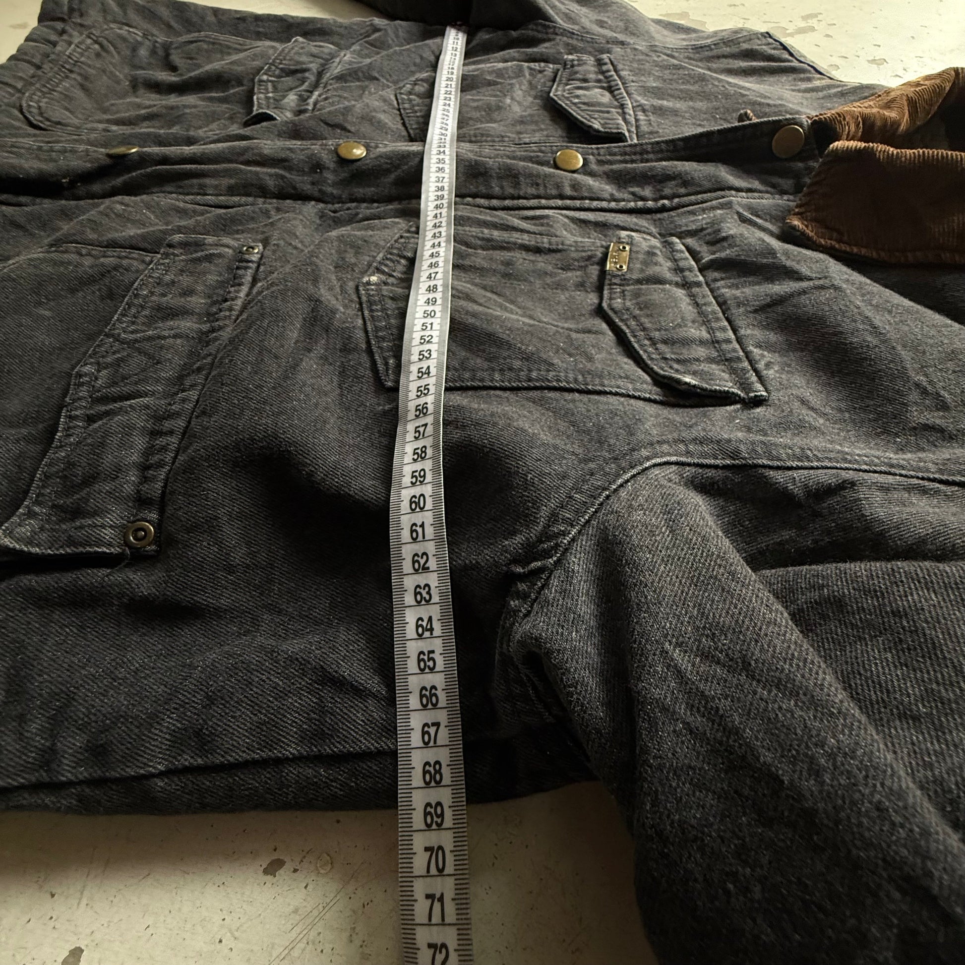 Wrangler | Denim jacket sherpa | Sort | XL - Re:Junk Vintage