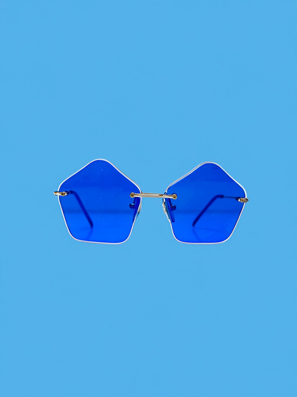 Y2K Blå Vintage Solbrille - Re:Junk Vintage
