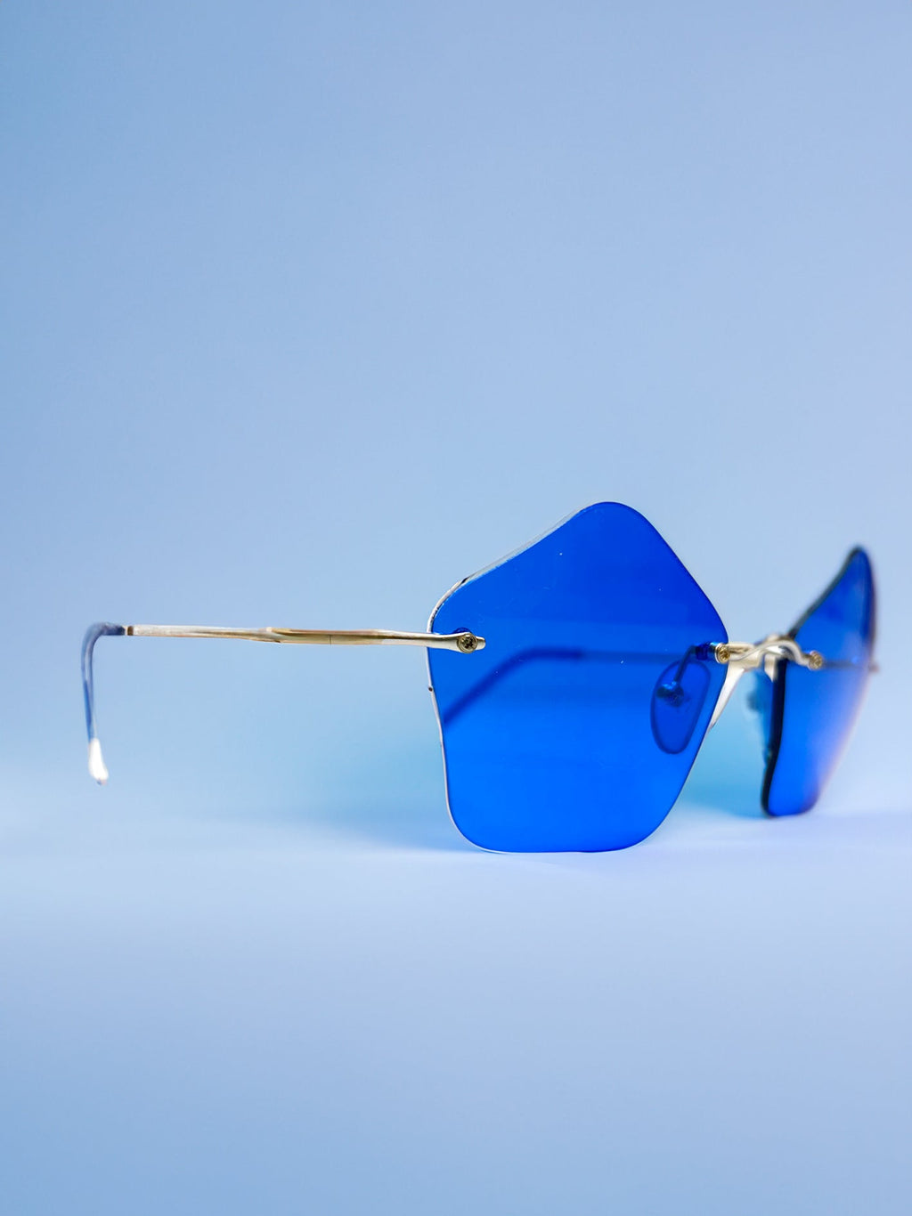 Y2K Blå Vintage Solbrille - Re:Junk Vintage