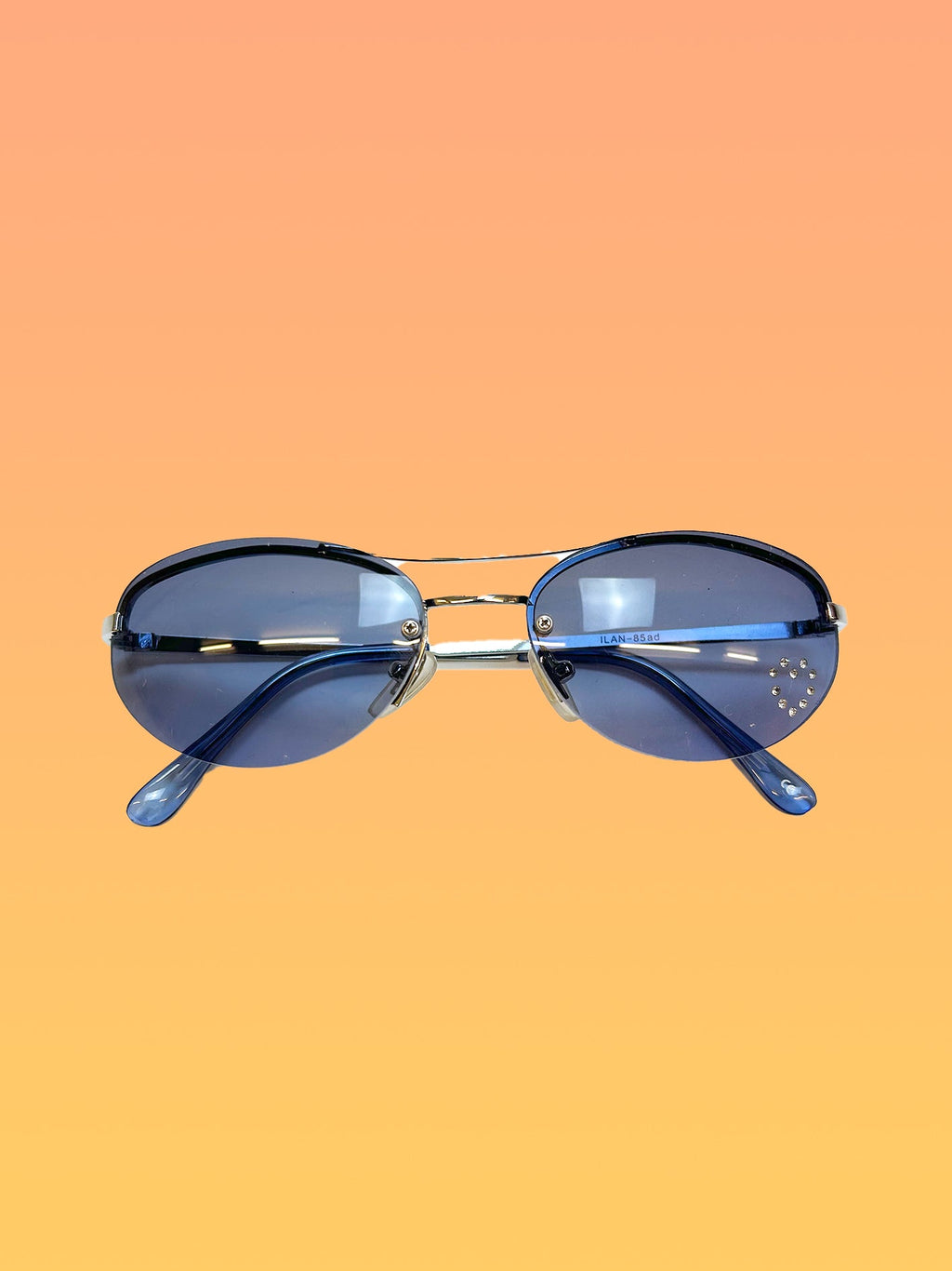 Y2K Lys Blå Vintage Solbrille - Re:Junk Vintage