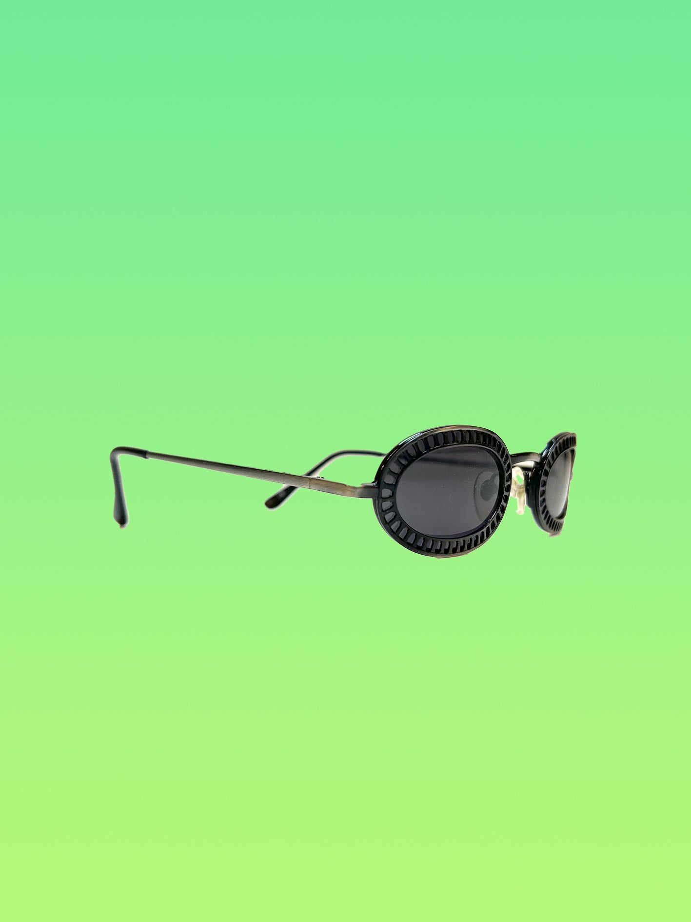 Y2K Sort Vintage Solbrille - Re:Junk Vintage